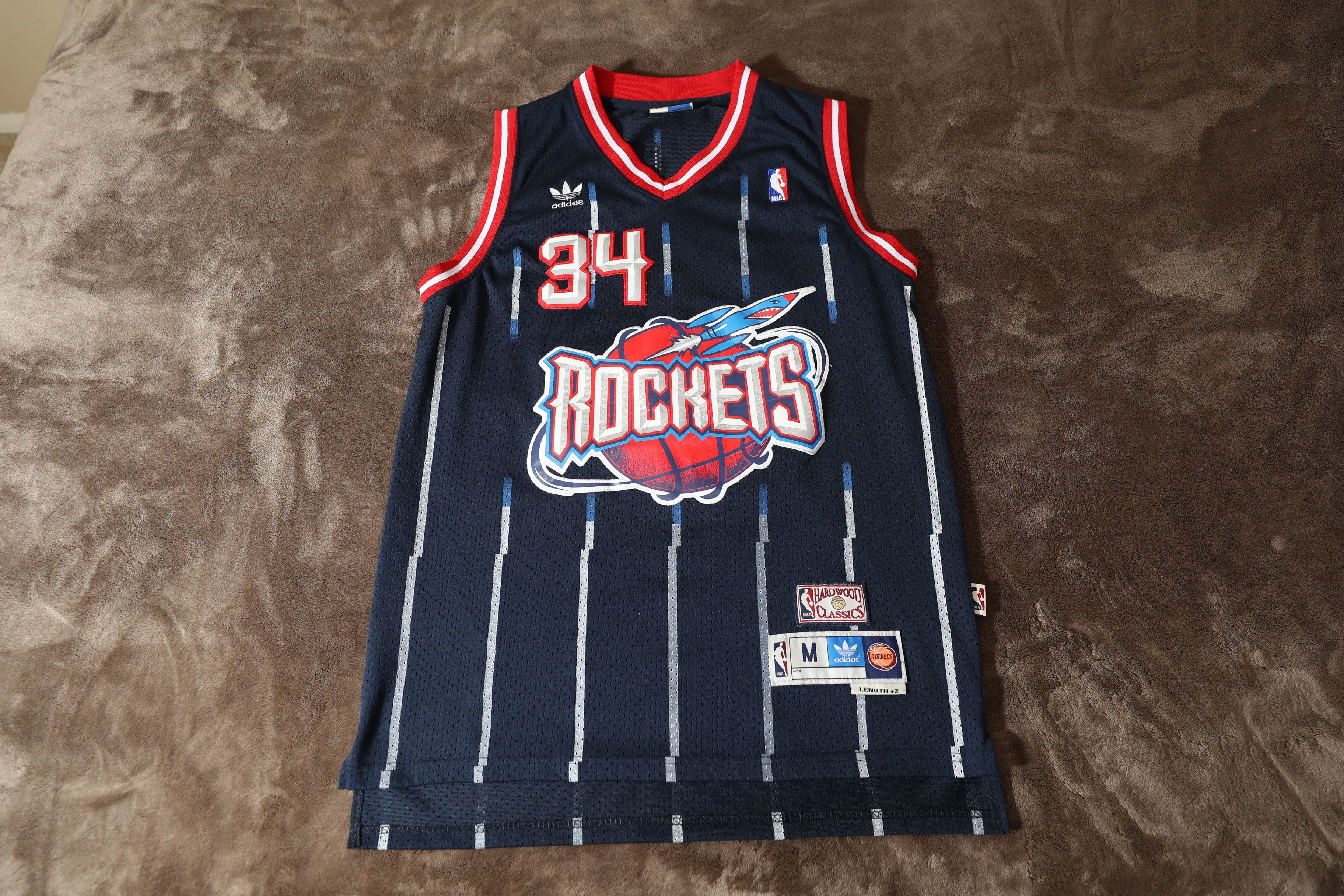 Adidas Houston Rockets Hakeen Olajuwon #34 Jersey (M) Size US M / EU 48-50 / 2 - 3 Thumbnail
