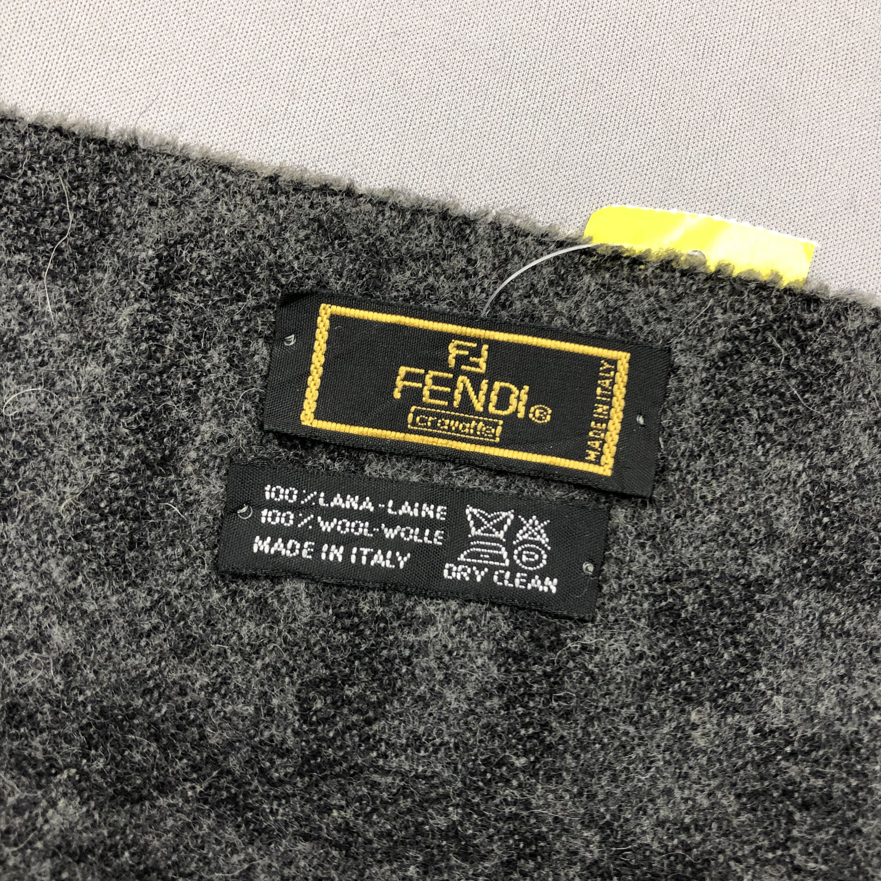 Fendi Vintage Fendi Scarf Fendi Zucca FF Monogram Wool Scarves Size ONE SIZE - 5 Thumbnail