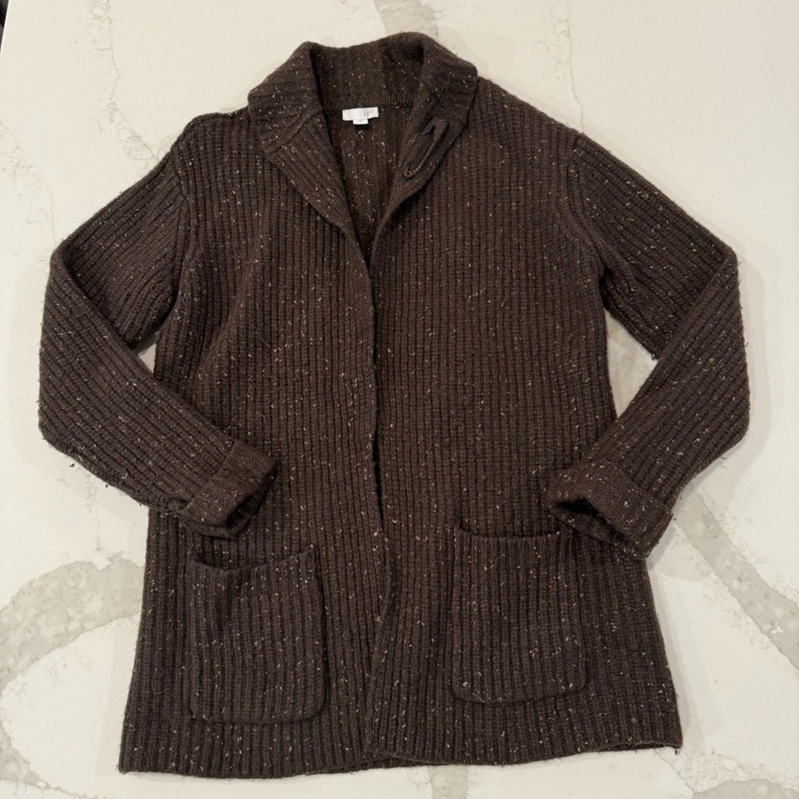 J. Jill J. Jill Wool Blend Speckled Cardigan Sweater Womens XS Brown Size XS / US 0-2 / IT 36-38 - 1 Thumbnail