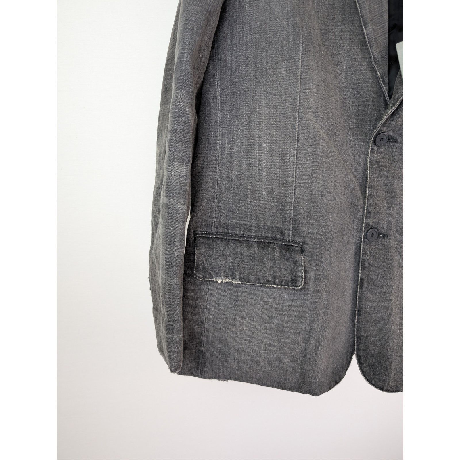 Balenciaga o1rshd1 Japanese Ring Black Denim Washed Jacket Wash Black Size US S / EU 44-46 / 1 - 6 Thumbnail