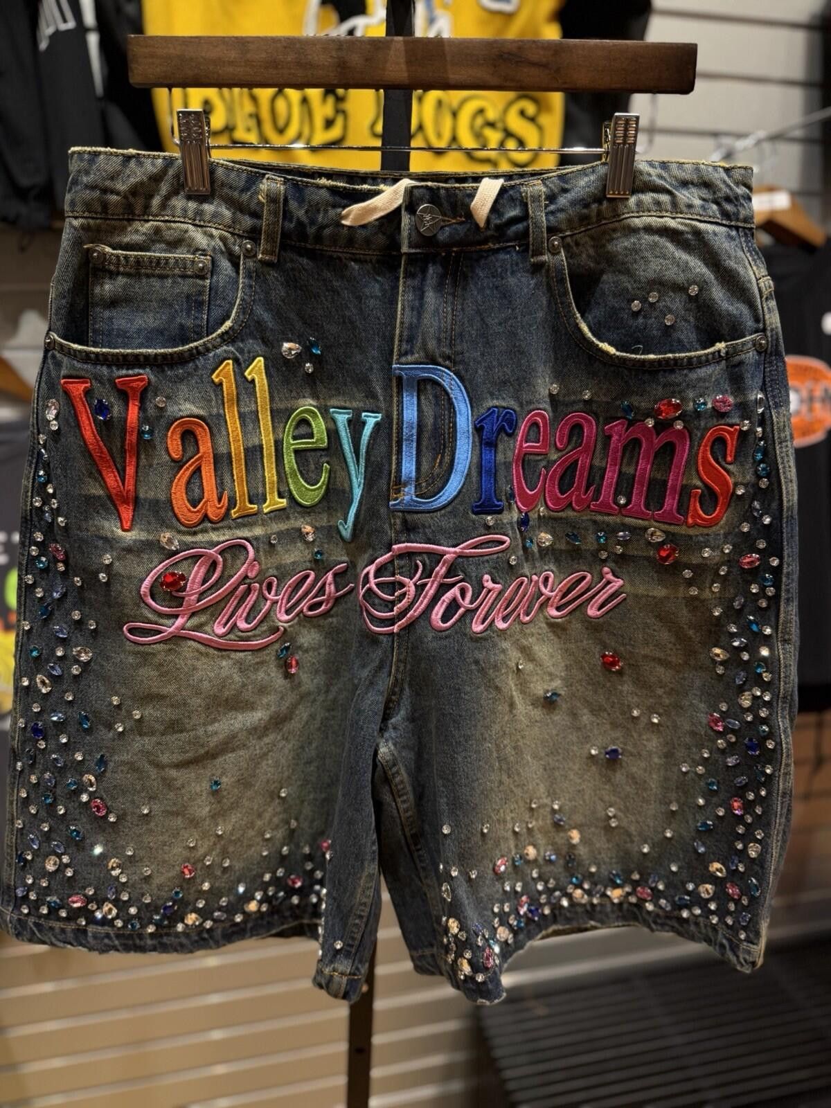 Vale Valley Blue Denim Stone Crystal Shorts Size 32 (Brand New) Size US 32 / EU 48 - 6 Thumbnail