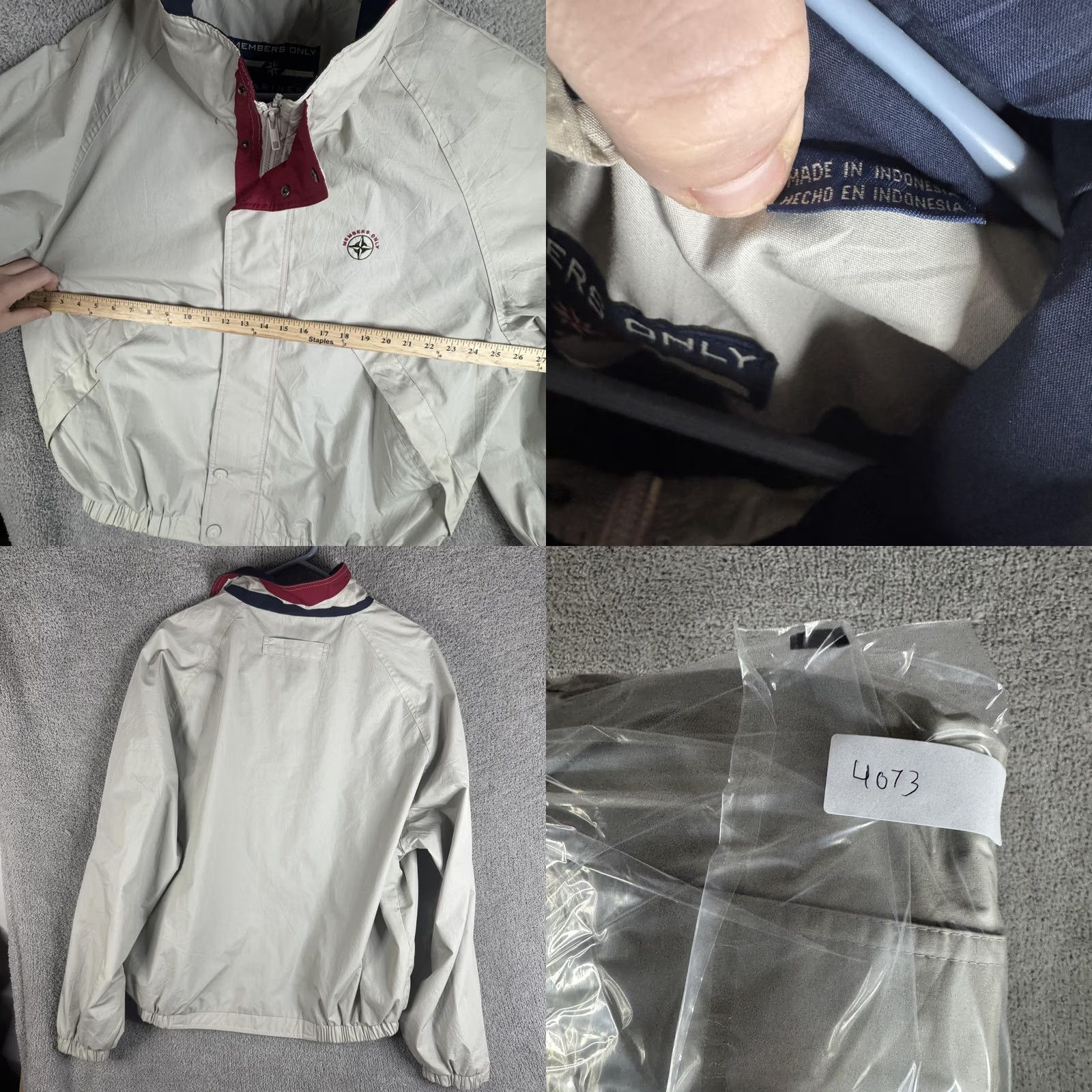 Members Only VINTAGE Members Only Mariner Jacket Mens L White Nautical Windbreaker Lined Size US L / EU 52-54 / 3 - 9 Thumbnail
