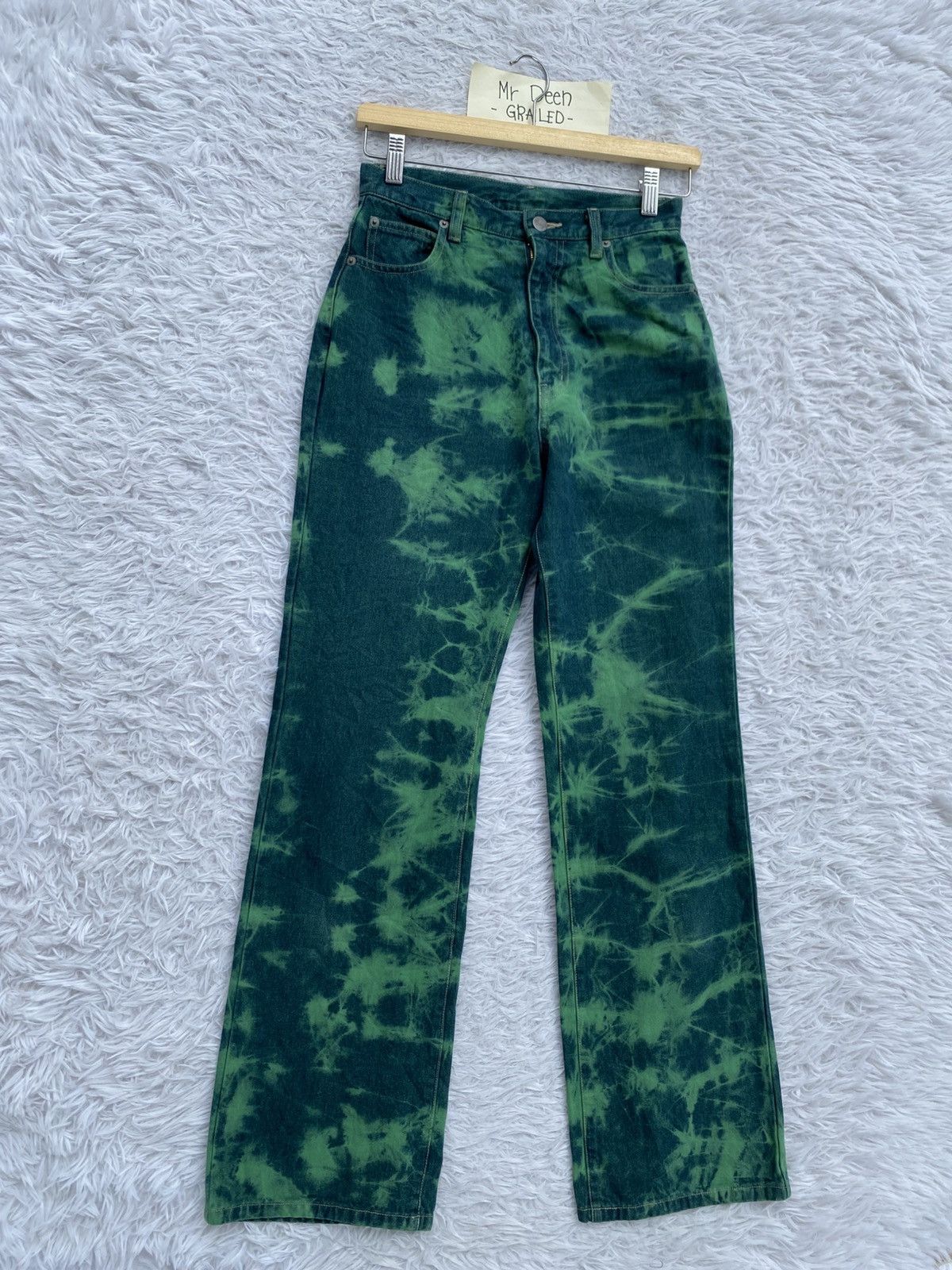 Japanese Brand Vintage 90s Japanese Brand Tie Dye Flash Jeans Pants Size US 27 - 2 Thumbnail