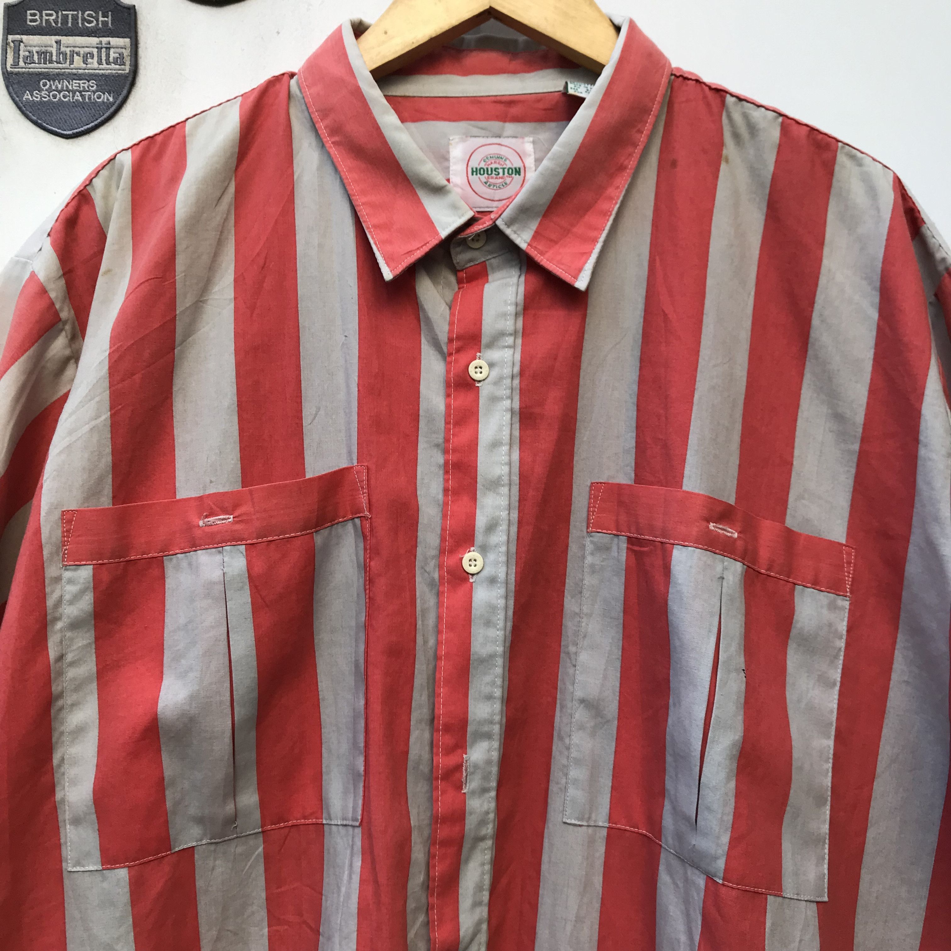 Vintage Vintage american classic Houston red candy stripes size xl Size US XL / EU 56 / 4 - 14 Thumbnail