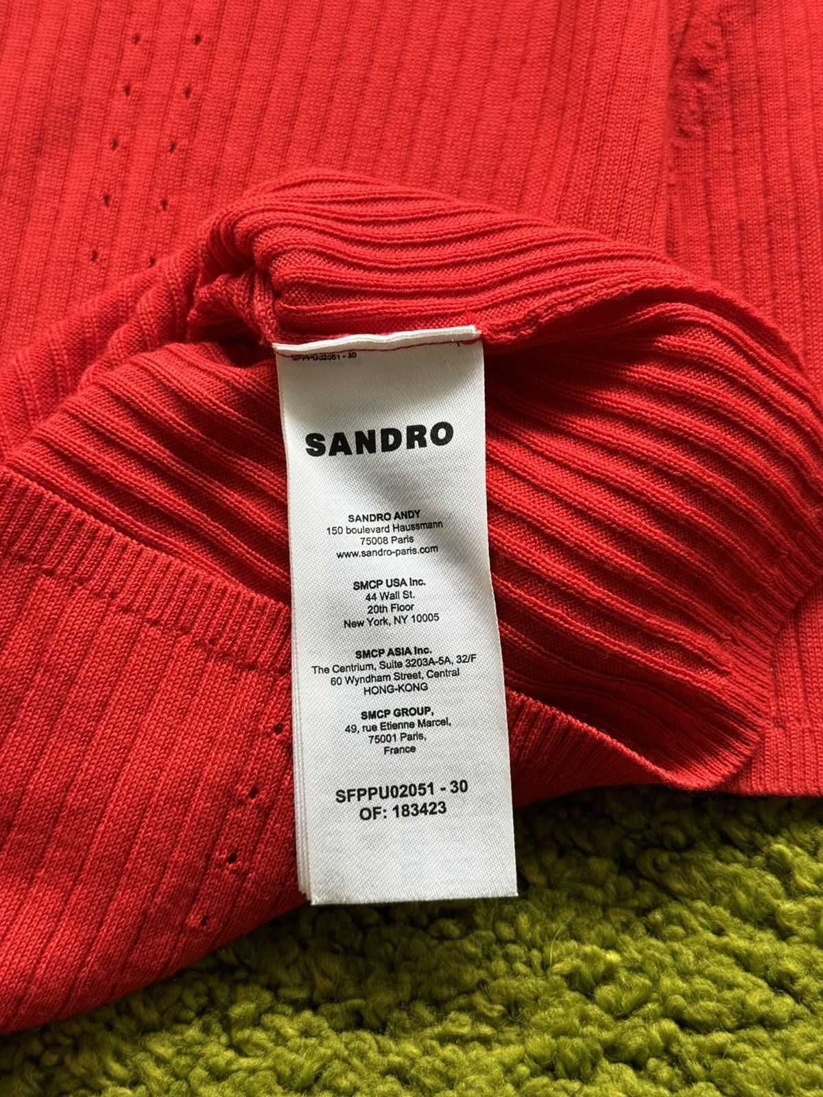 Designer × Sandro Sandro oldmoney style centre logo sweater Size XS / US 0-2 / IT 36-38 - 4 Thumbnail