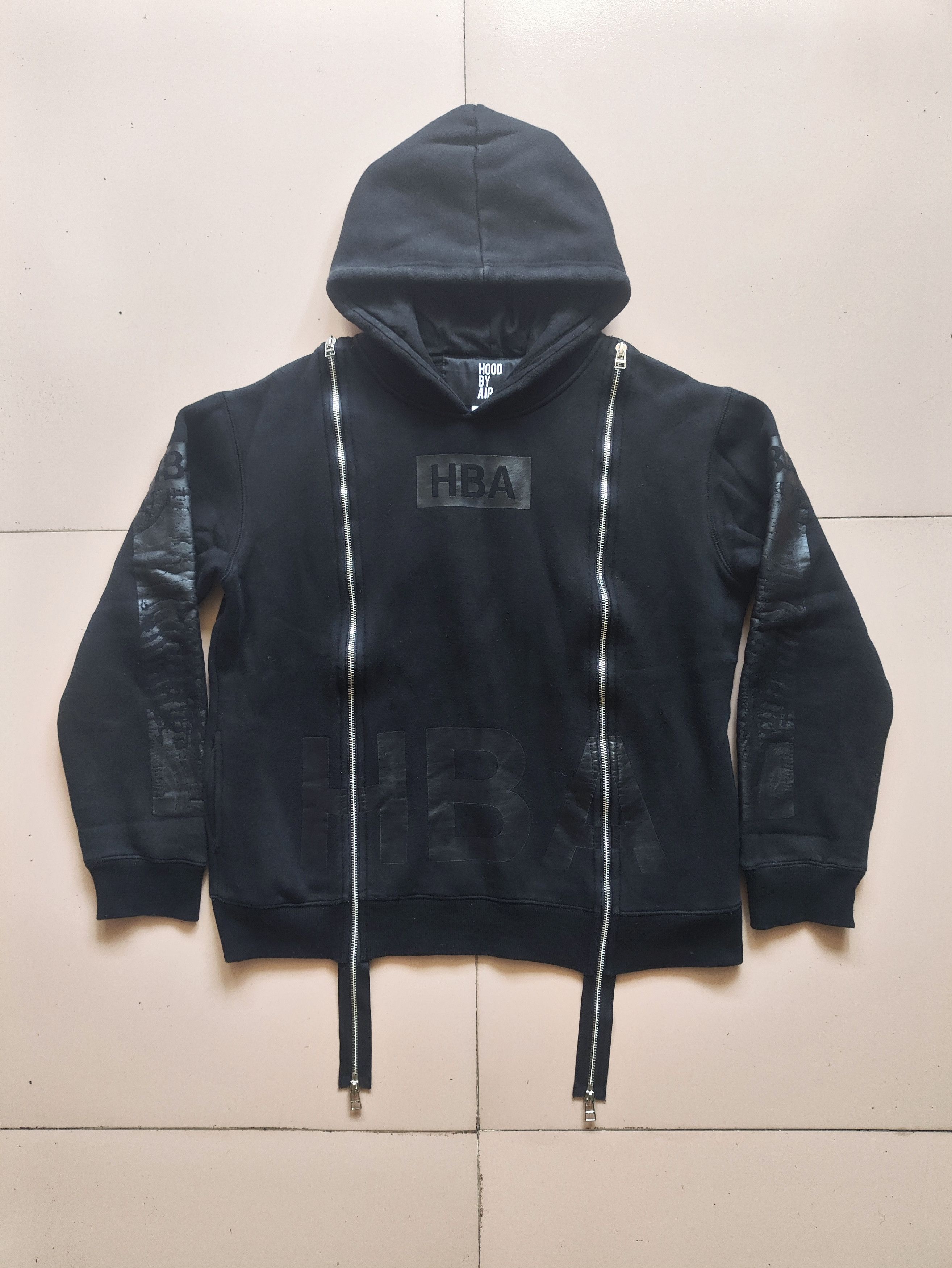 Hood By Air HBA Black Spine Double Zipper Hoodie | Grailed