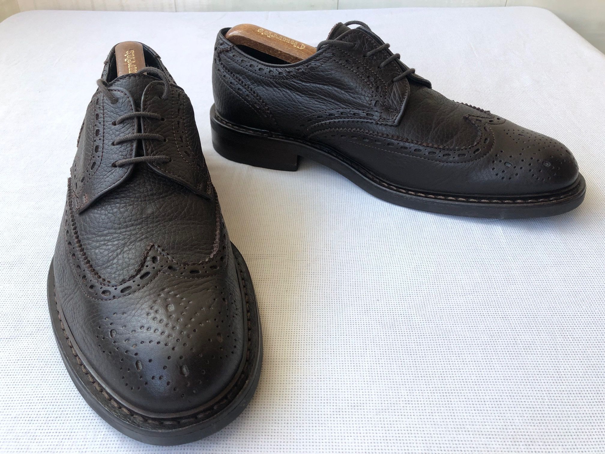 Jeffery West M&S Autograph by Jeffery West brown leather Derby shoes Size US 9.5 / EU 42-43 - 4 Thumbnail