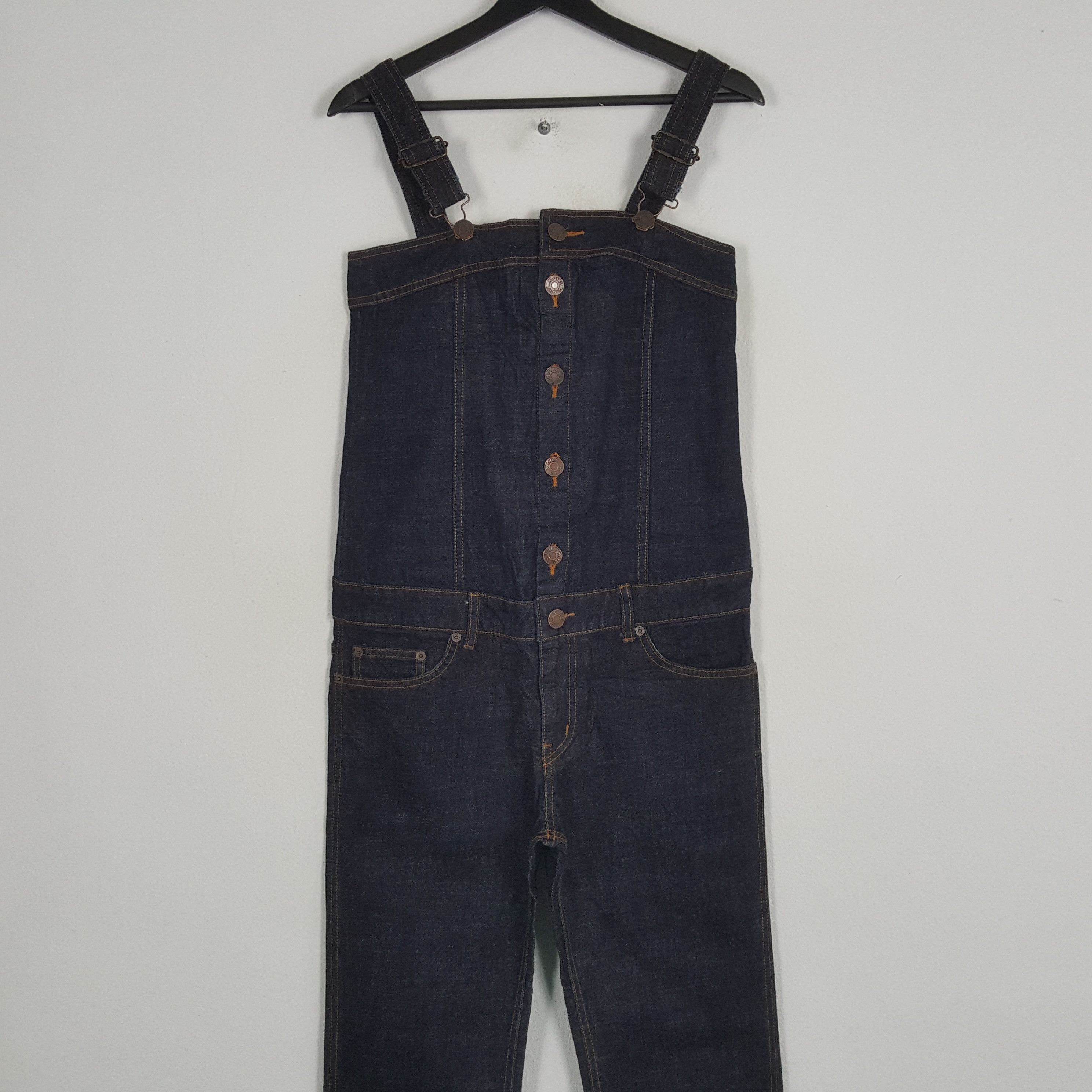 Vintage X-GIRL Japanese Streetwear Fashion Style Overall Jeans Size 36" / US 14 / IT 50 - 2 Thumbnail