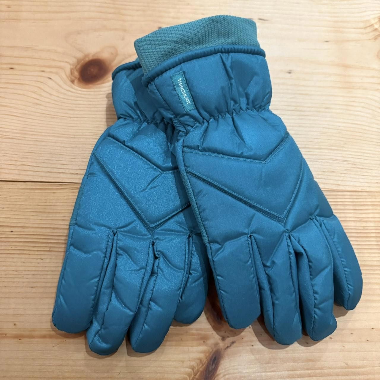 Designer Teal Men's Winter Gloves Size ONE SIZE - 2 Thumbnail