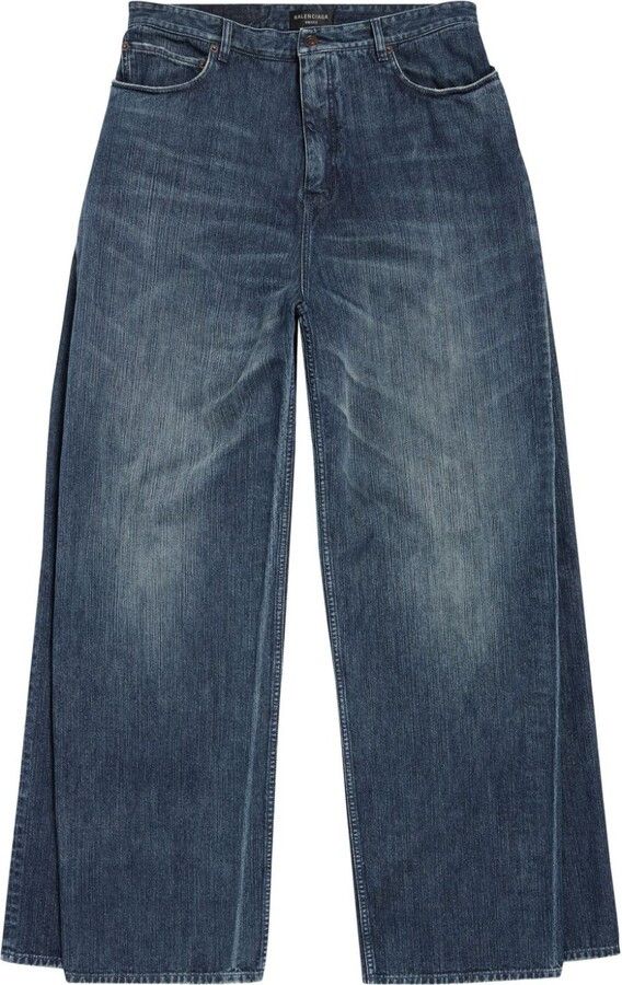 Balenciaga Double-Front Wide-Leg Jeans Size US 34 / EU 50 - 1 Thumbnail
