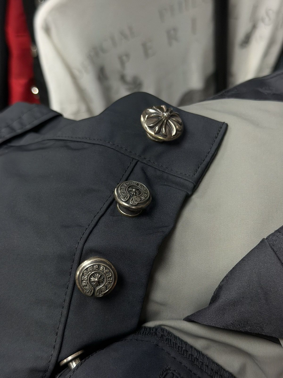 Chrome Hearts Chrome Hearts Navy Nylon Leather Double Knee Pants Size US 36 / EU 52 - 6 Thumbnail