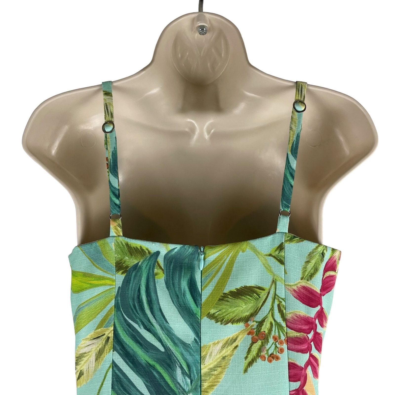 PatBO Tropicalia Leaf Print Jute Trim Dress Green Size 4 -  qrcadvogados.com.br