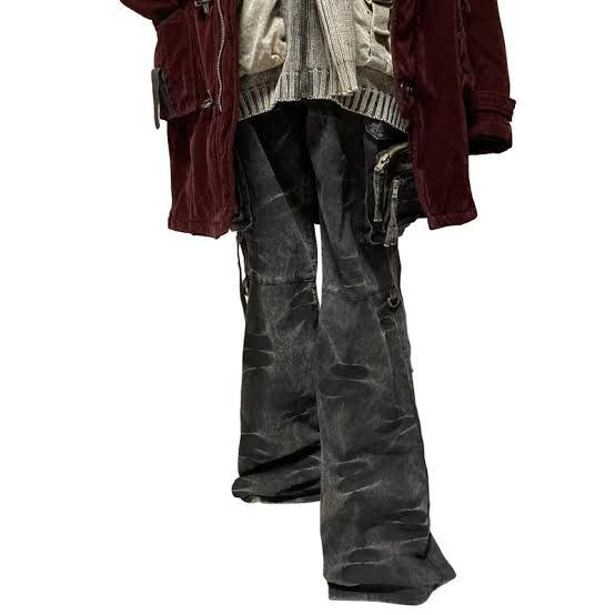 Vintage Rustenburg Denim Cargo Flare Pants Size US 29 - 1 Thumbnail