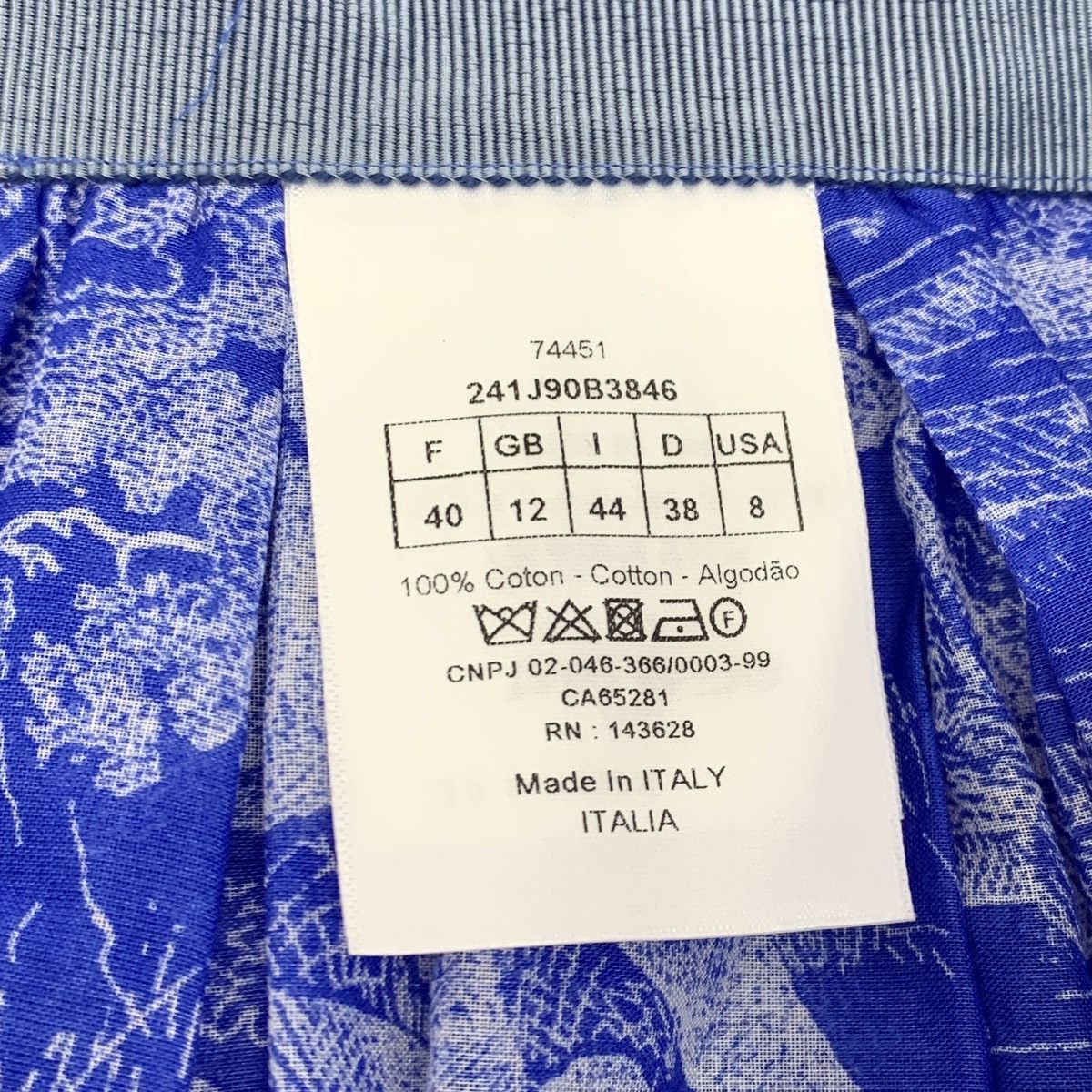 Dior Dior Blue Animal Jungle Print Cotton Casual Dress Size 28" / US 6 / IT 42 - 6 Thumbnail