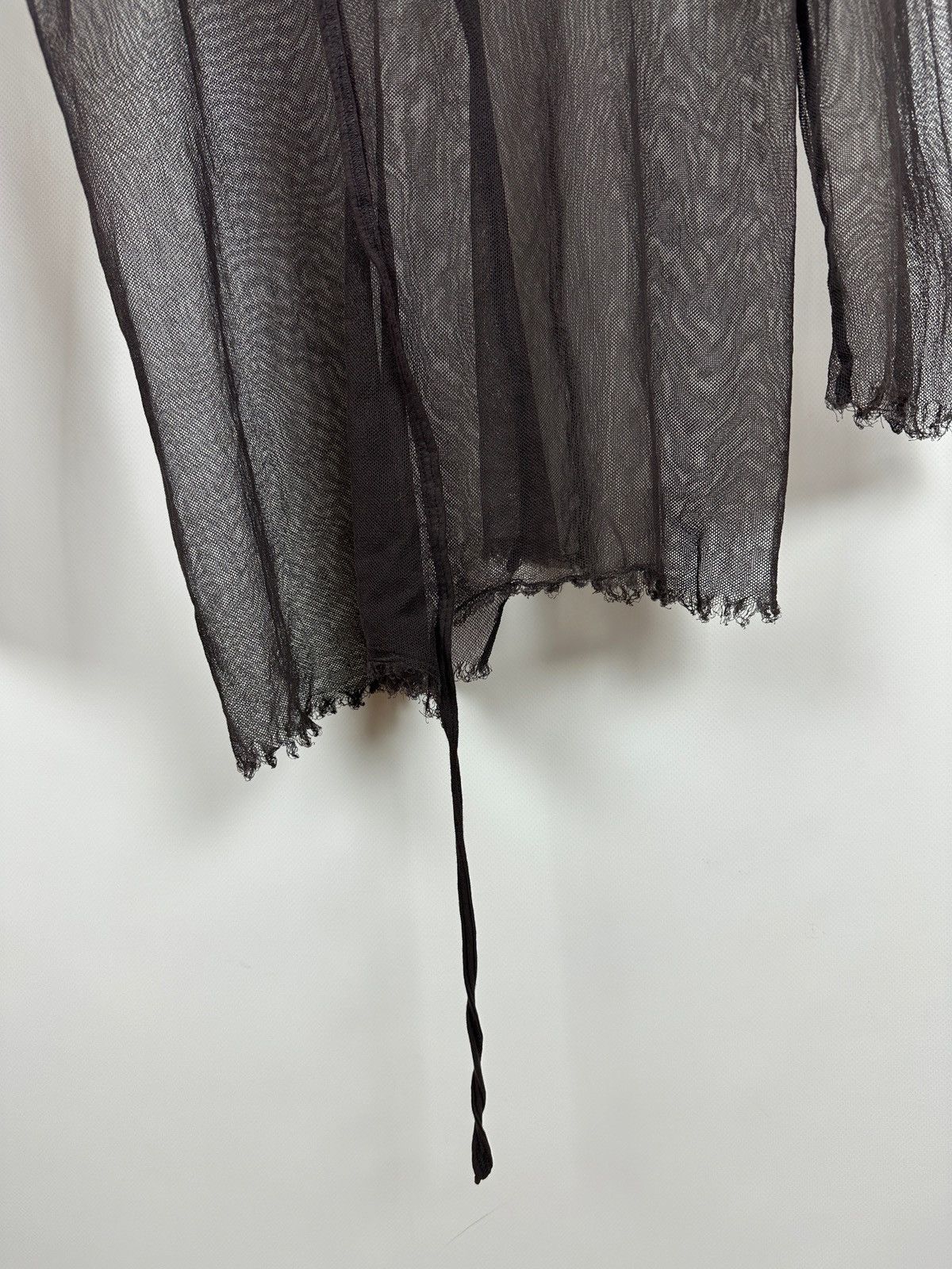 Rundholz Rundholz Brown Asymmetrical Sheer Mesh Long Sleeve Top Size S / US 4 / IT 40 - 11 Thumbnail