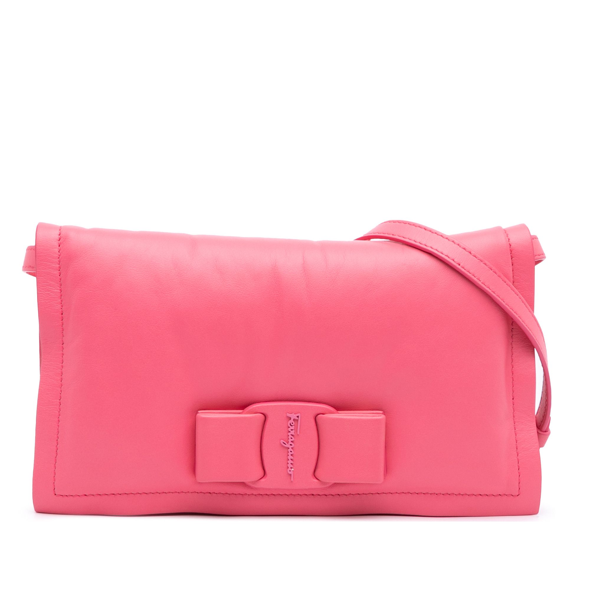 Salvatore Ferragamo Salvatore Ferragamo Mini Padded Leather Viva Bow Crossbody Size ONE SIZE - 1 Thumbnail