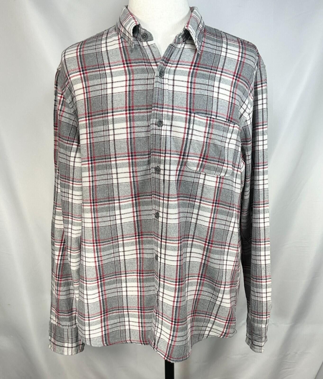 Polo Ralph Lauren J Crew Plaid Slim Cotton Flannel Button Up Gray Mens XL Size US L / EU 52-54 / 3 - 1 Thumbnail