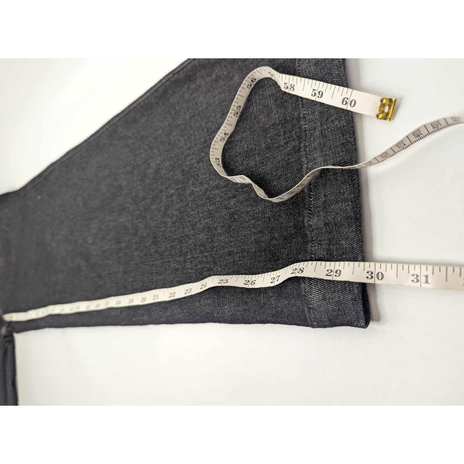 Spanx SPANX Jeans Women's Medium Charcoal Wide-Leg Pull-On High Rise Stretch 20521Q Denim Black Size 32" / US 10 / IT 46 - 6 Thumbnail
