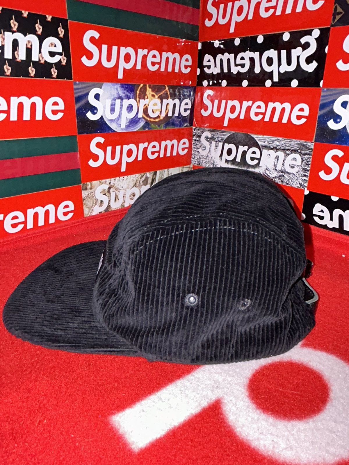 Supreme Supreme Corduroy Camp Cap Black FW16 NEW Size ONE SIZE - 5 Thumbnail