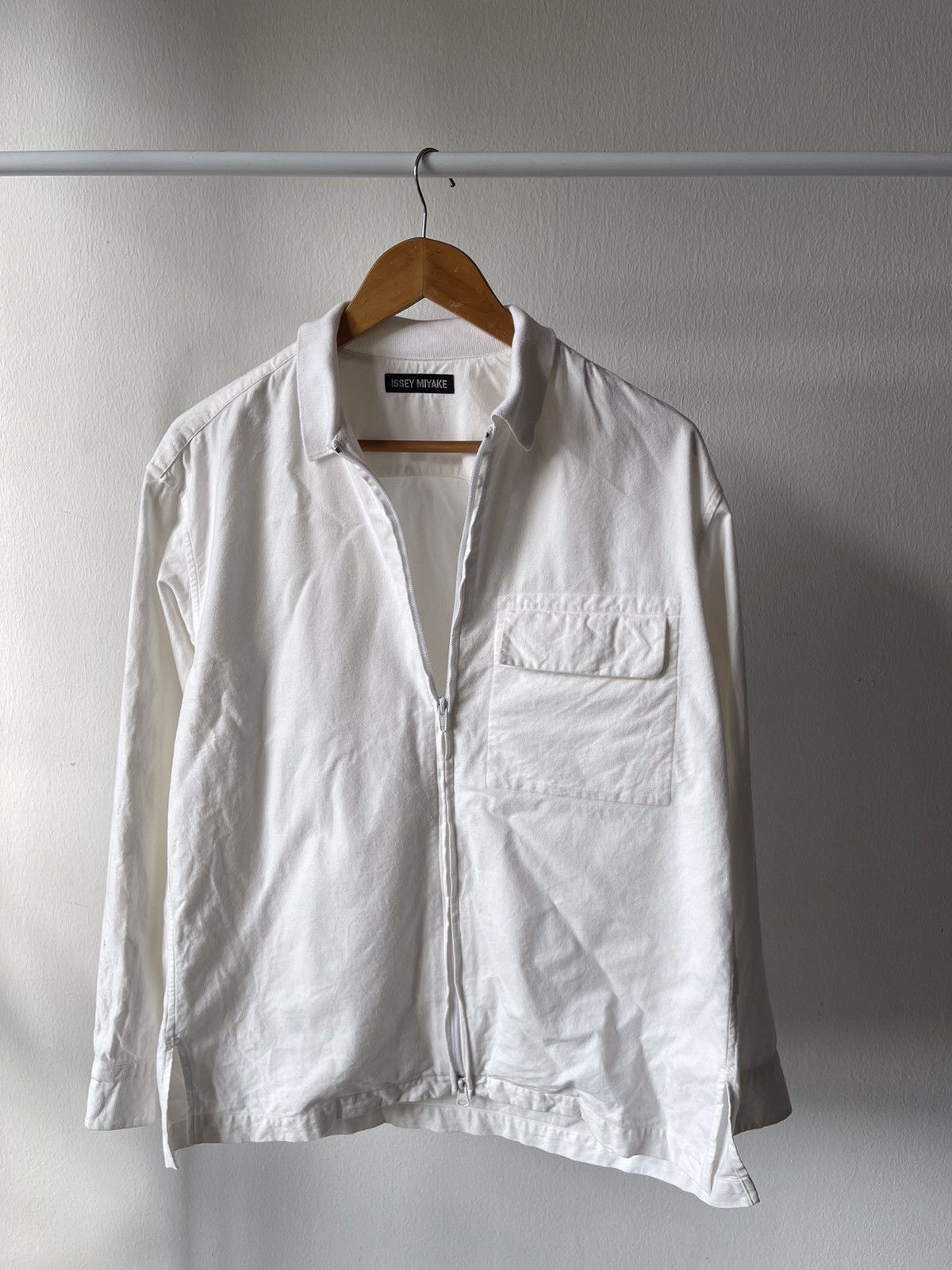 Issey Miyake 2000s Issey Miyake White Zipper Shirt Size US M / EU 48-50 / 2 - 3 Thumbnail