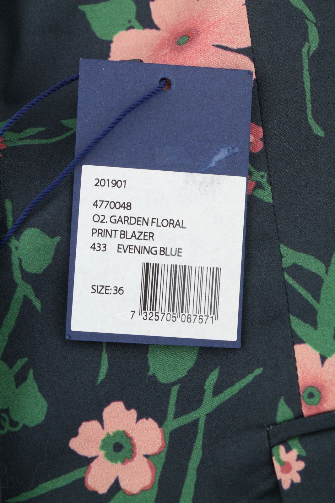 Gant GARDEN FLORAL EU36 Blue Notch Lapel Blazer 85314 Size S / US 4 / IT 40 - 7 Thumbnail