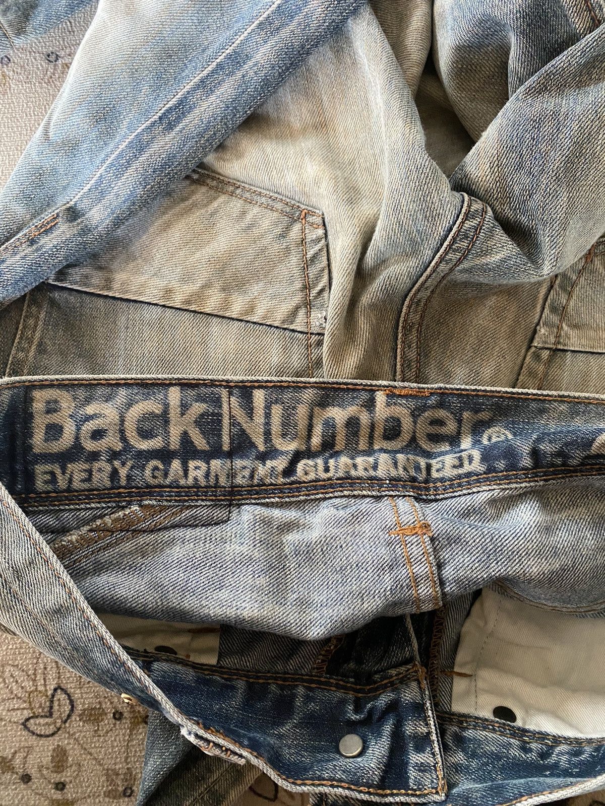 Japanese Brand Vintage Japanese Brand Back Number Distressed Denim Size US 28 / EU 44 - 11 Thumbnail