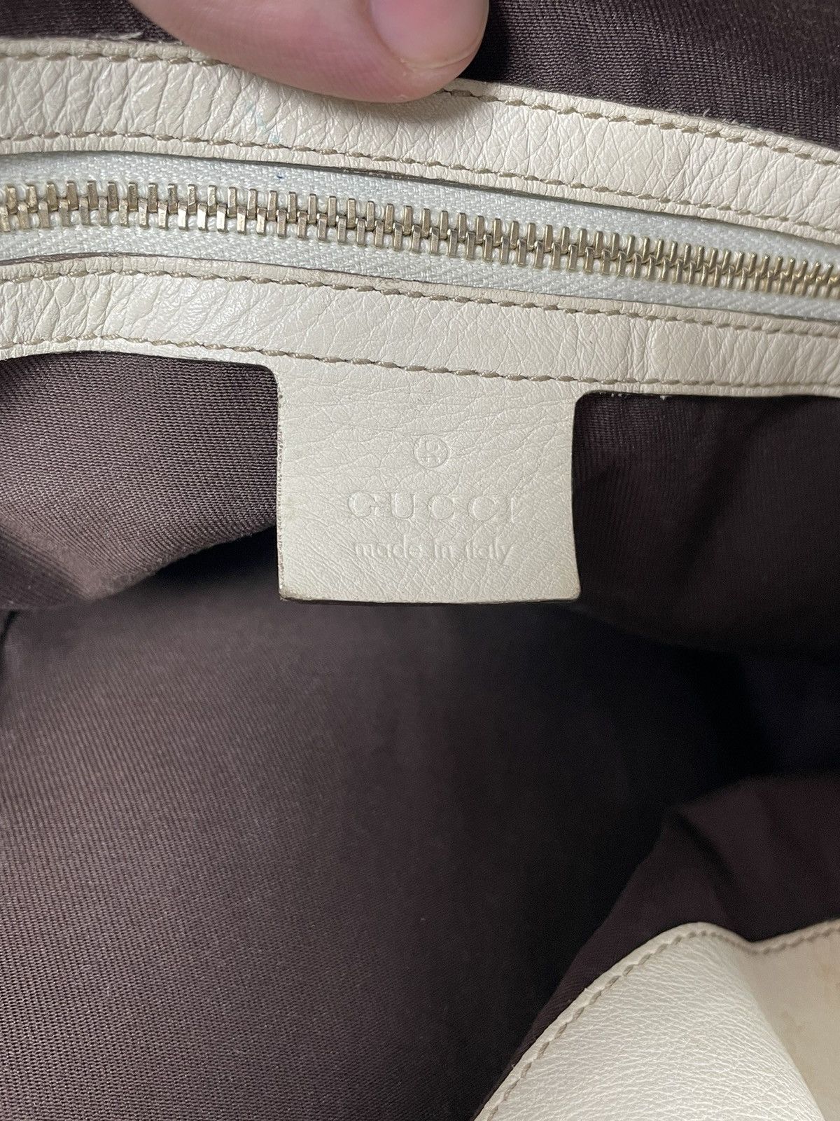 Gucci Gucci Monogram Peggy Bamboo Top Handle Medium Shoulder Bag Size ONE SIZE - 14 Thumbnail