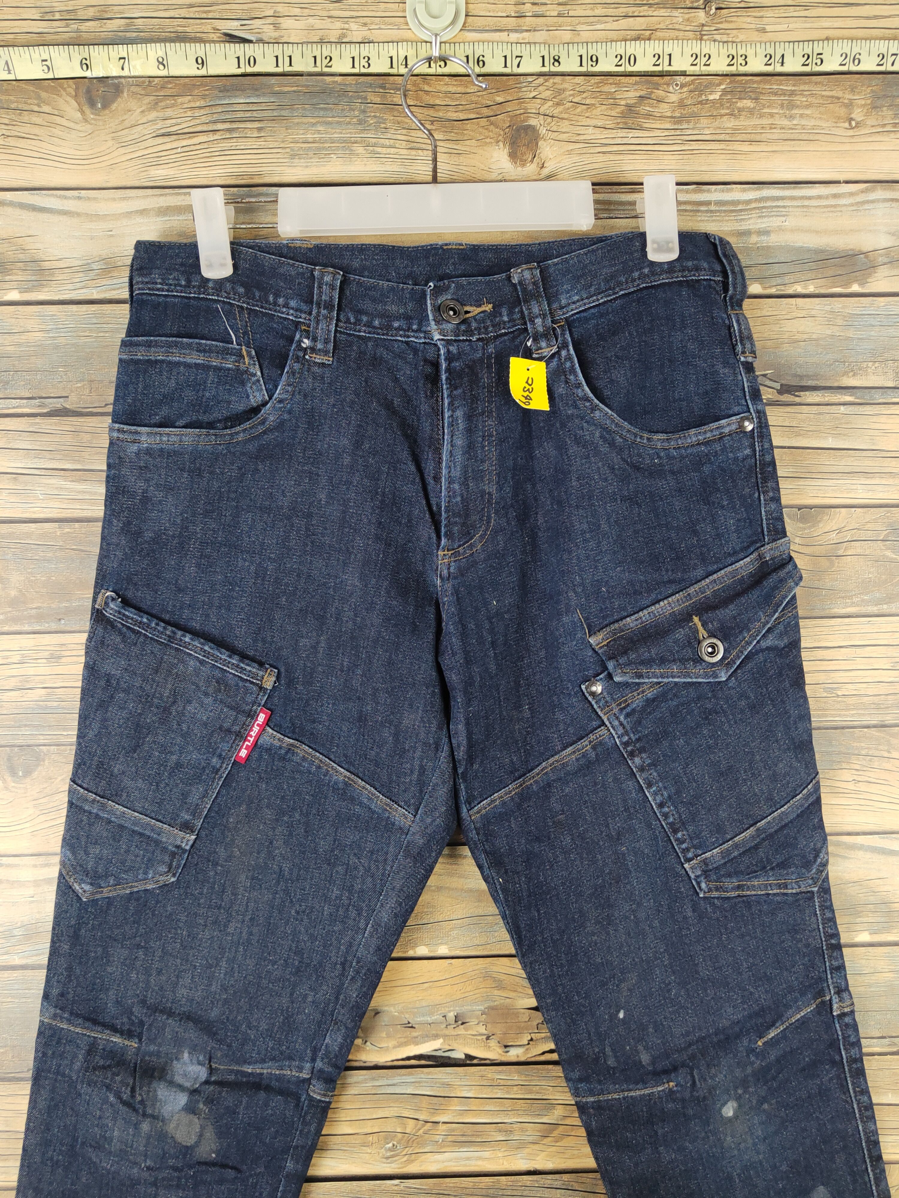 Japanese Brand DL Burtle Dark Blue Distressed Ripped Jeans #2349 Size US 30 / EU 46 - 2 Thumbnail