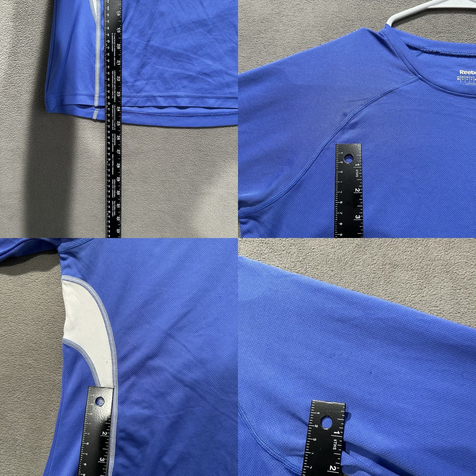 Reebok Reebok Shirt Womens Large Blue Long Sleeve Athletic Play Dry Performance EUC Size L / US 10 / IT 46 - 8 Thumbnail