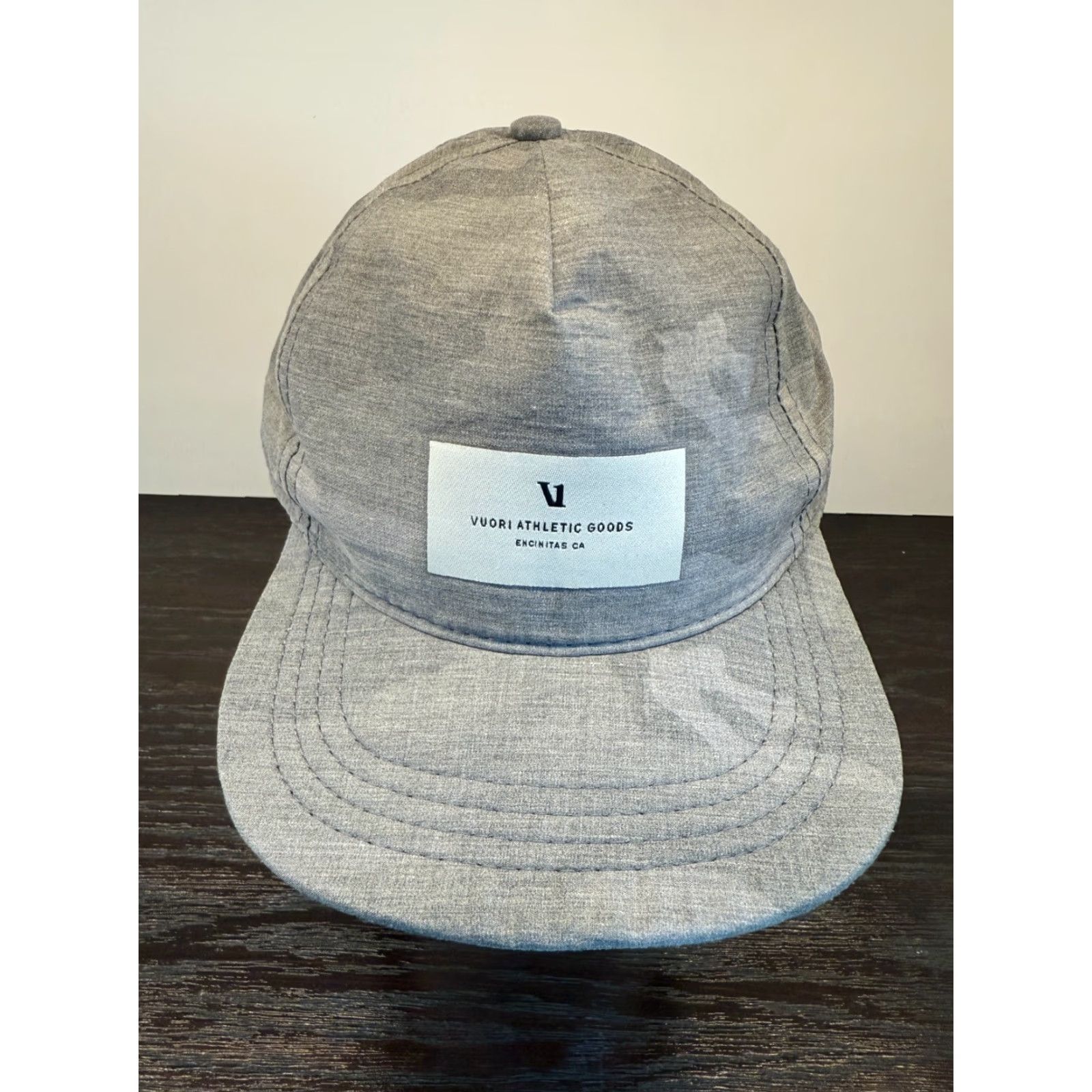 Vuori VUORI Men gray camo hat OSFM adjustable strapback baseball cap - team, dad, sports, logo, travel, casual, workwear, beach, nature, classic - Mens Size ONE SIZE - 3 Thumbnail