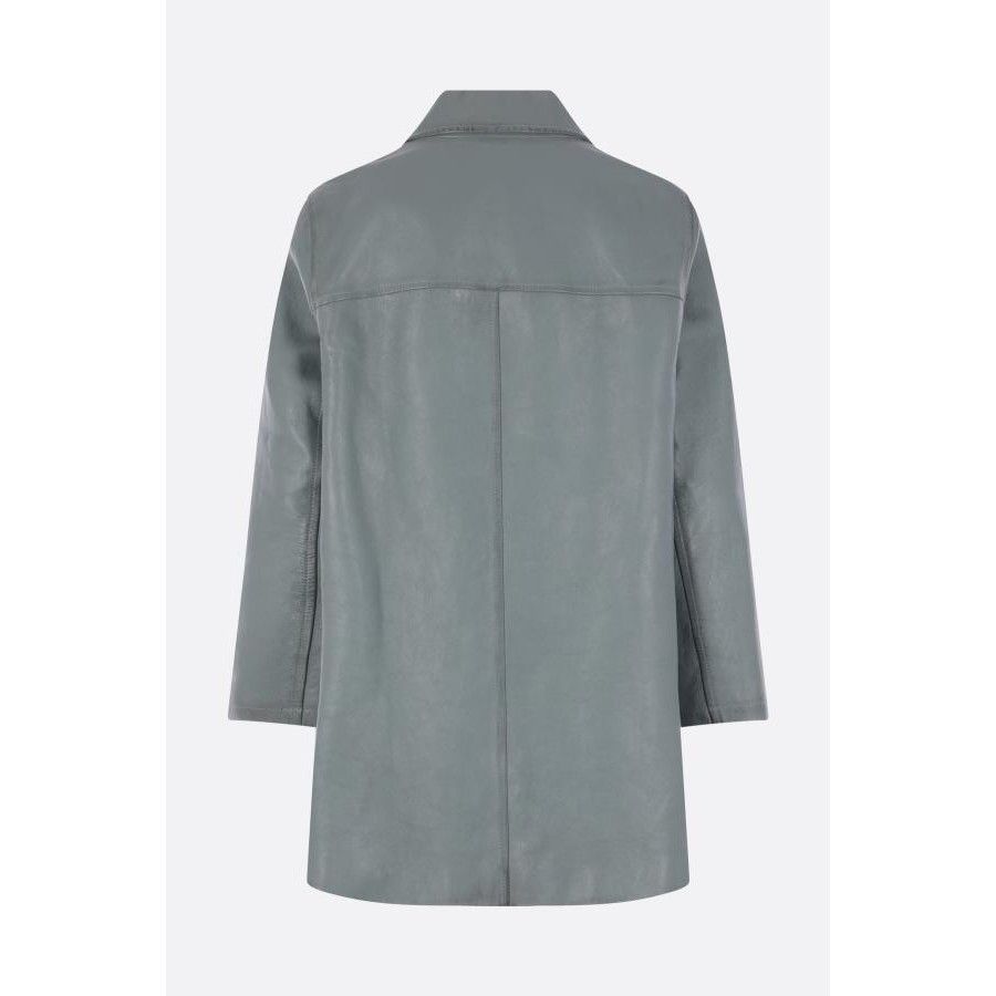 Chloe CHLOÉ Blue Vintage Leather Long Jacket New & Authentic (Wome Size M / US 6-8 / IT 42-44 - 2 Thumbnail