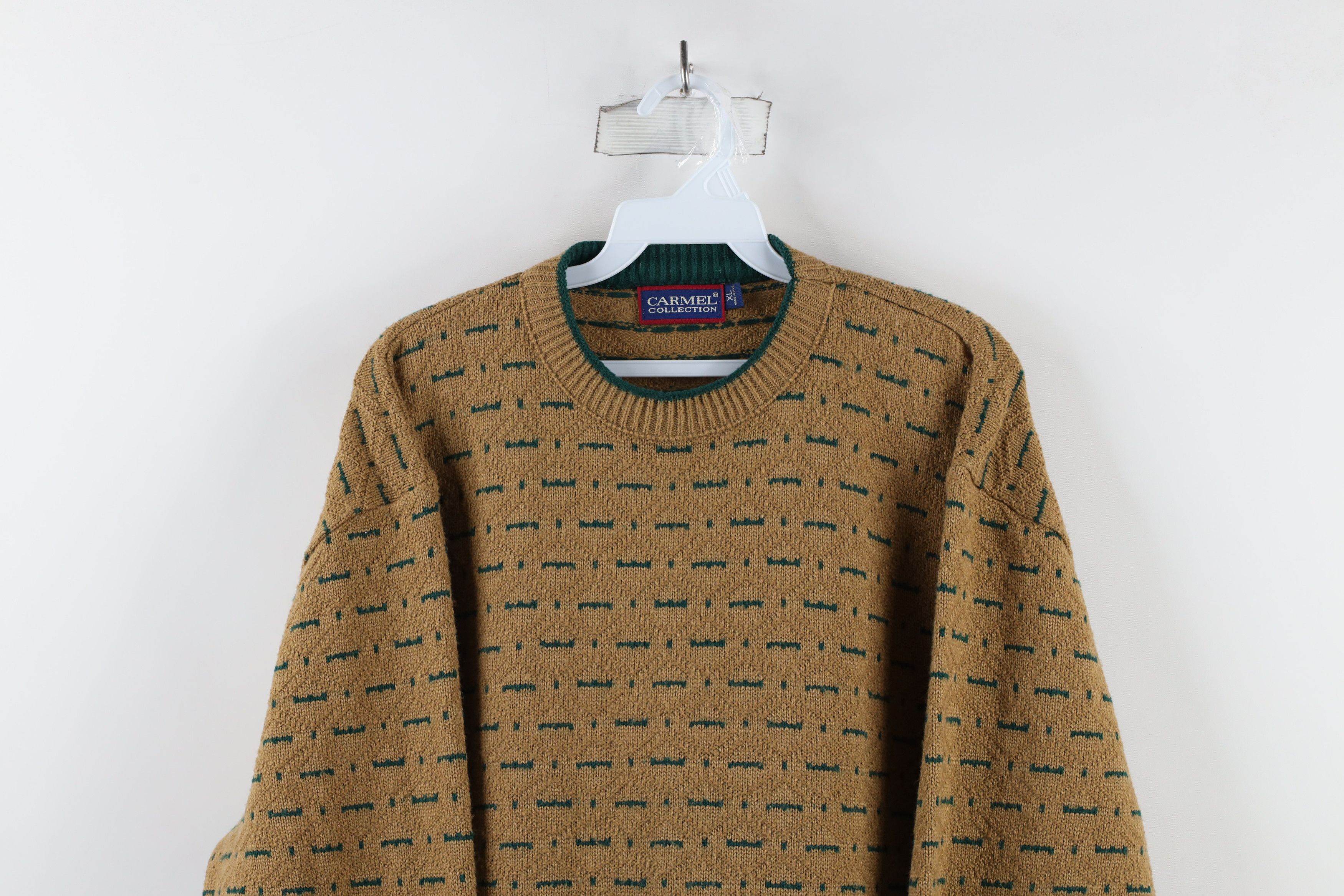 Vintage Vintage 90s Streetwear Diamond Knit Crewneck Sweater USA Size US XL / EU 56 / 4 - 2 Thumbnail