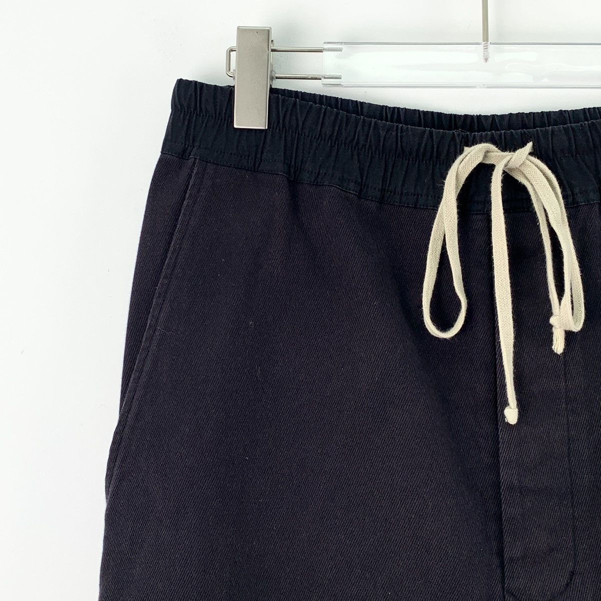 Rick Owens Rick Owens Black Cotton Low Crotch Drop Crotch Pants K26WX Size US 32 / EU 48 - 3 Thumbnail