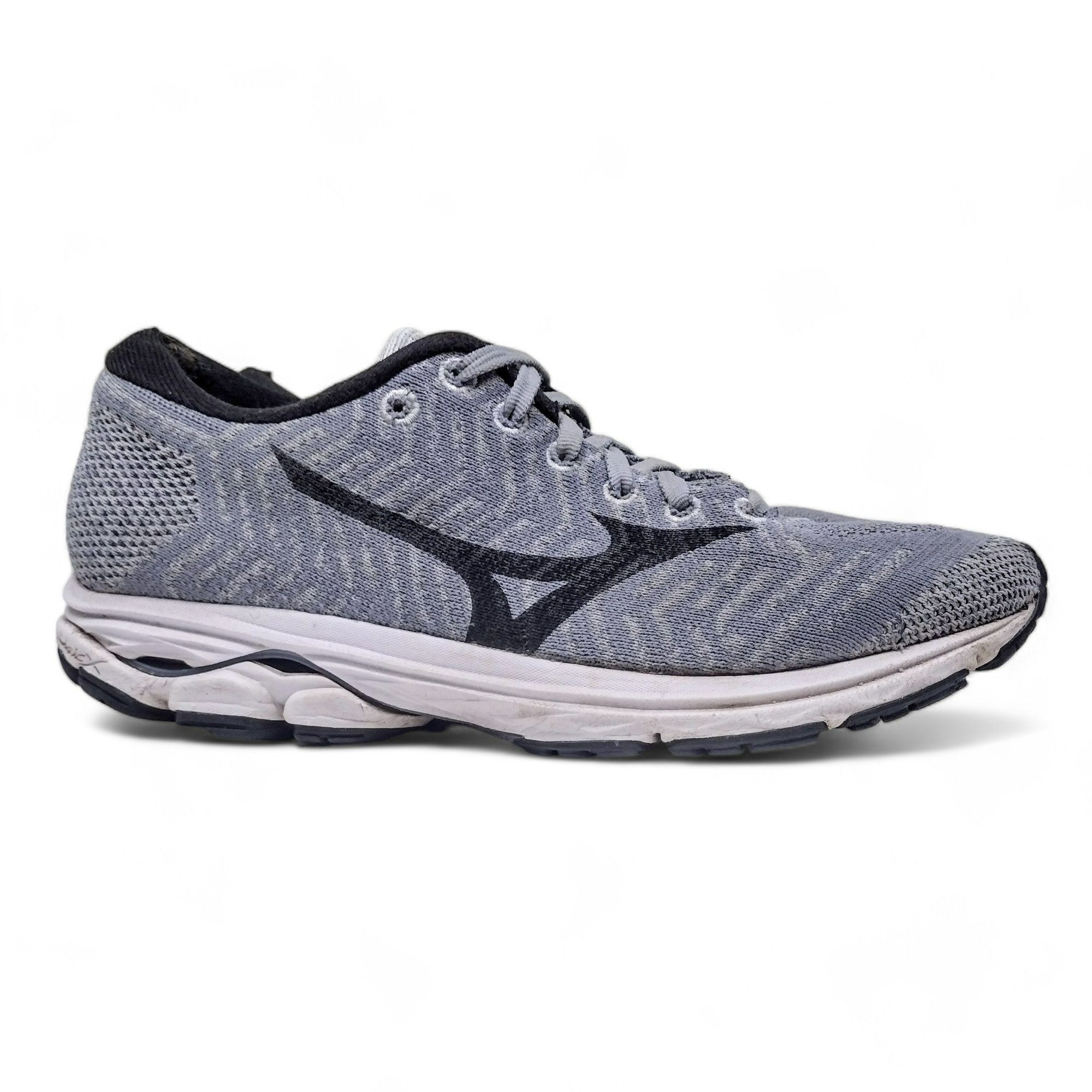 Mizuno Mizuno Waveknit R2 Grey Black Running Shoes Women's Size 8.5 Size US 8.5 / EU 41-42 - 3 Thumbnail