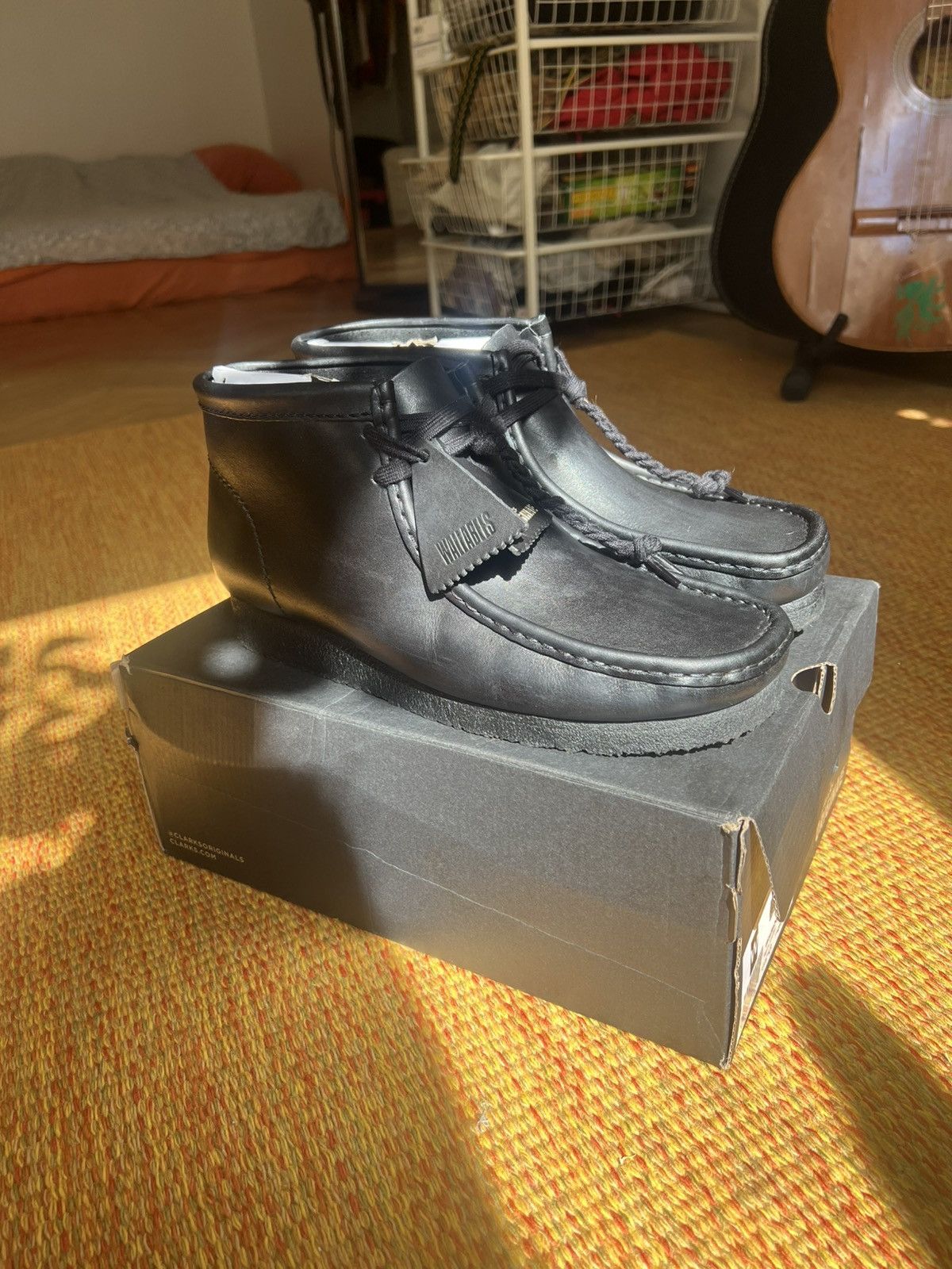 Clarks Clarks Wallabee Originals Black Leather Size US 10.5 / EU 43-44 - 9 Thumbnail