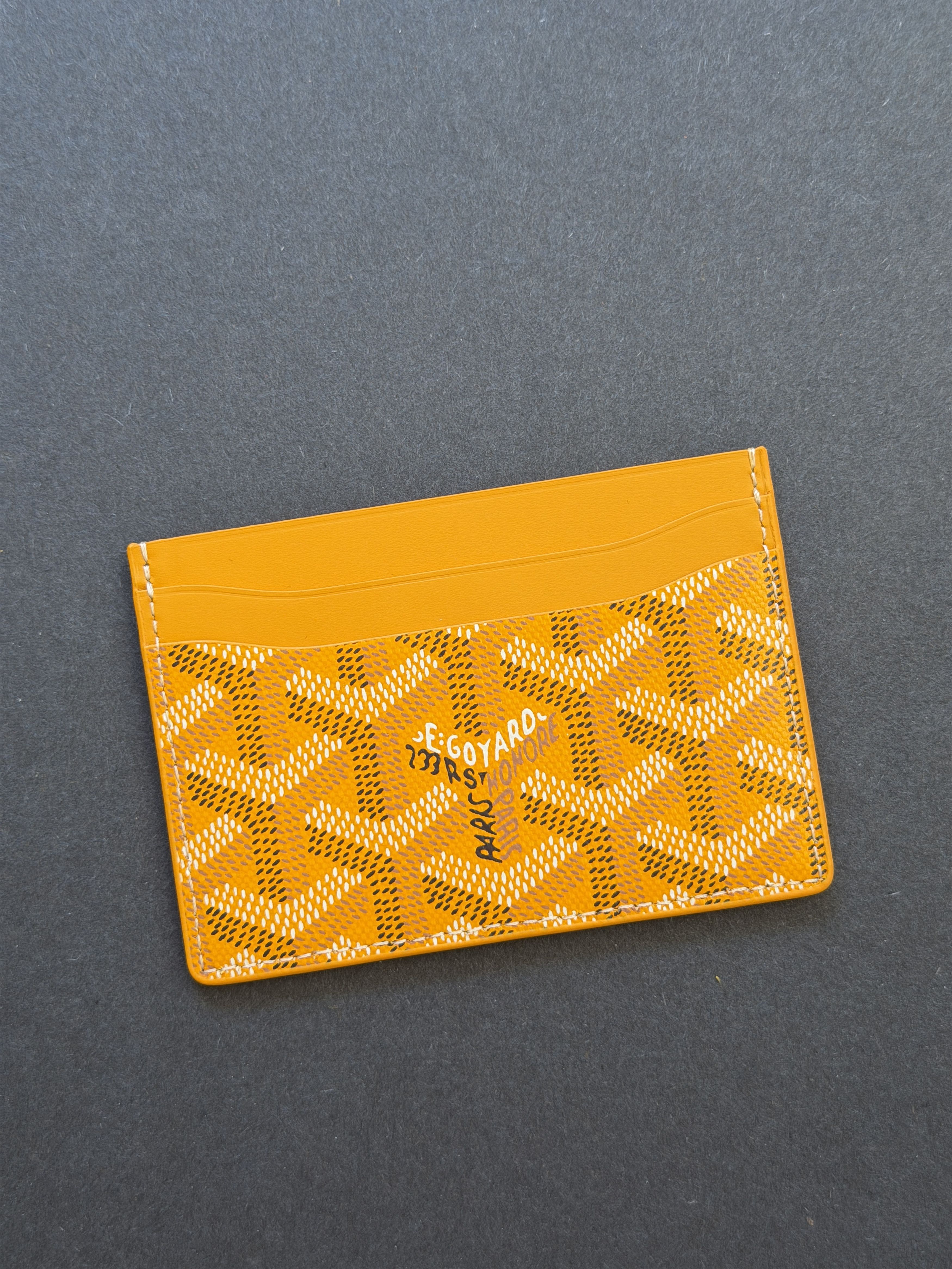 Goyard Goyard Saint Sulpice Yellow Card Holder Wallet Canvas Size ONE SIZE - 3 Thumbnail