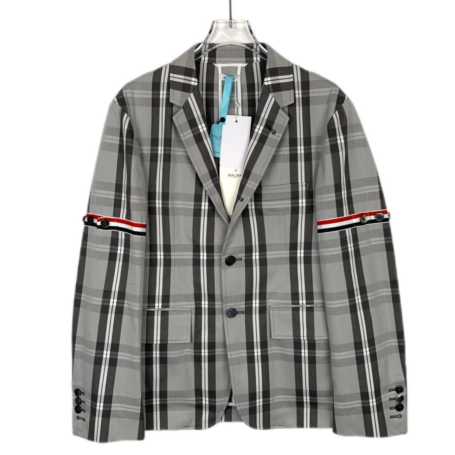 Thom Browne Thom Browne Grey Checkered Lapel Blazer Size US XS / EU 42 / 0 - 1 Thumbnail