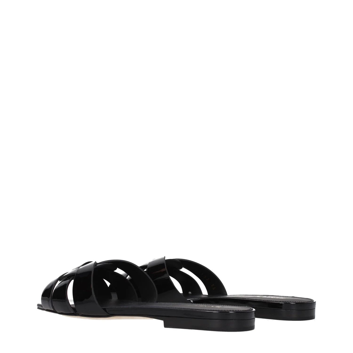 Saint Laurent Paris ob1o1e1224 Leather Slippers in Black Size US 7 / IT 37 - 4 Thumbnail