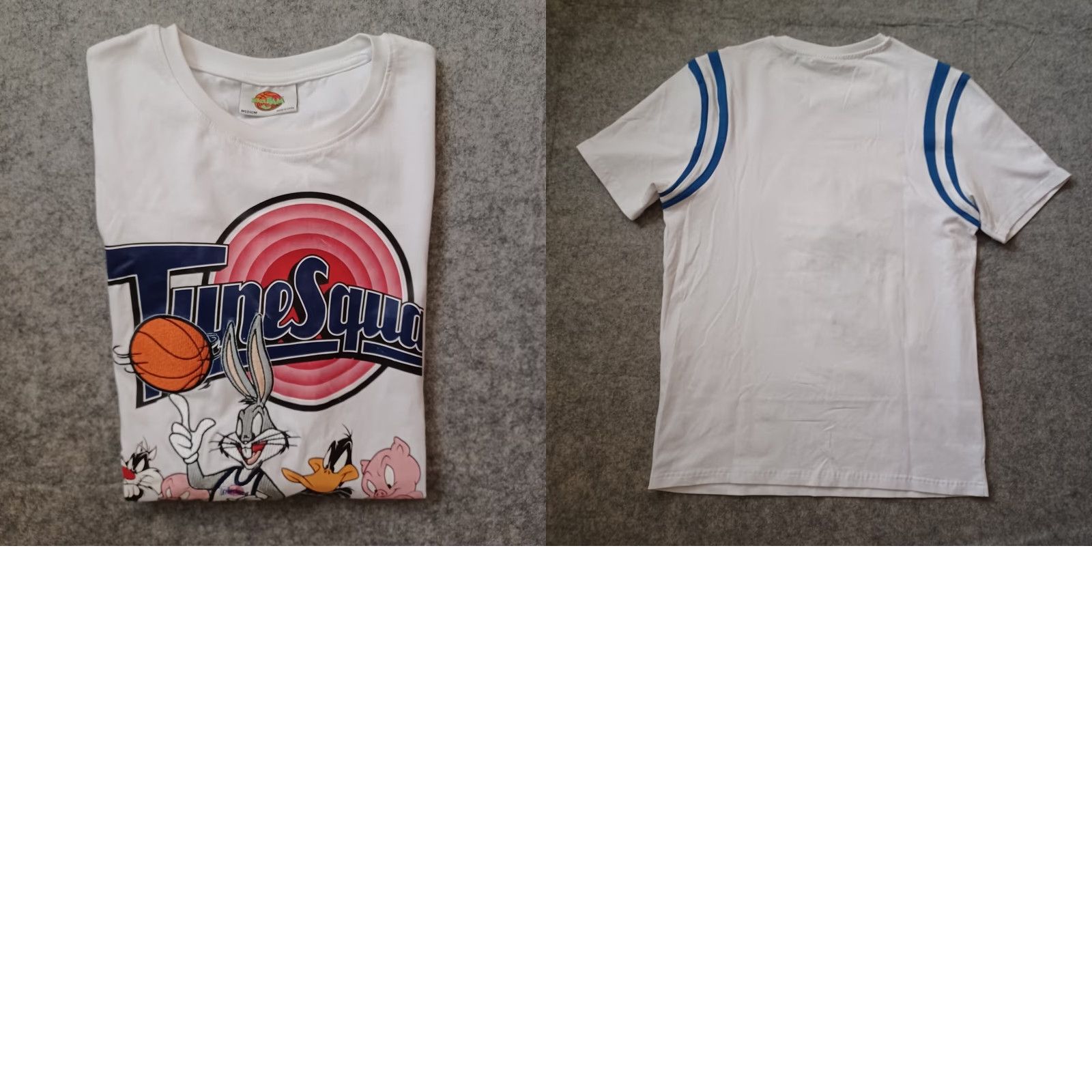 Vintage Space Jam Mens T Shirt Medium White Original Tune Squad Logo Short Sleeve Size US M / EU 48-50 / 2 - 10 Thumbnail