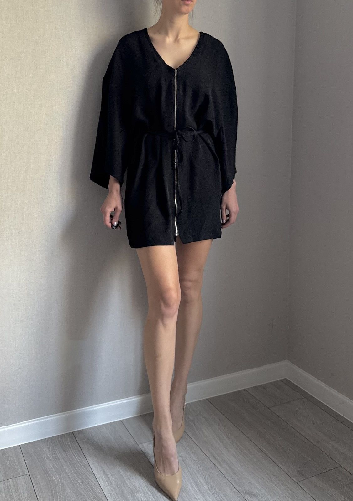 Acne Studios ACNE Jeans black mini dress 100% silk open back size M-L Size M / US 6-8 / IT 42-44 - 7 Thumbnail