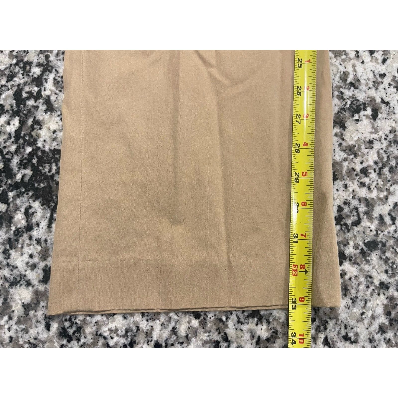Polo Ralph Lauren VINTAGE Polo Ralph Lauren Pants Mens 36X33 Silk Blend Beige Flat Front Straight Leg Chino Trousers Size US M / EU 48-50 / 2 - 5 Thumbnail