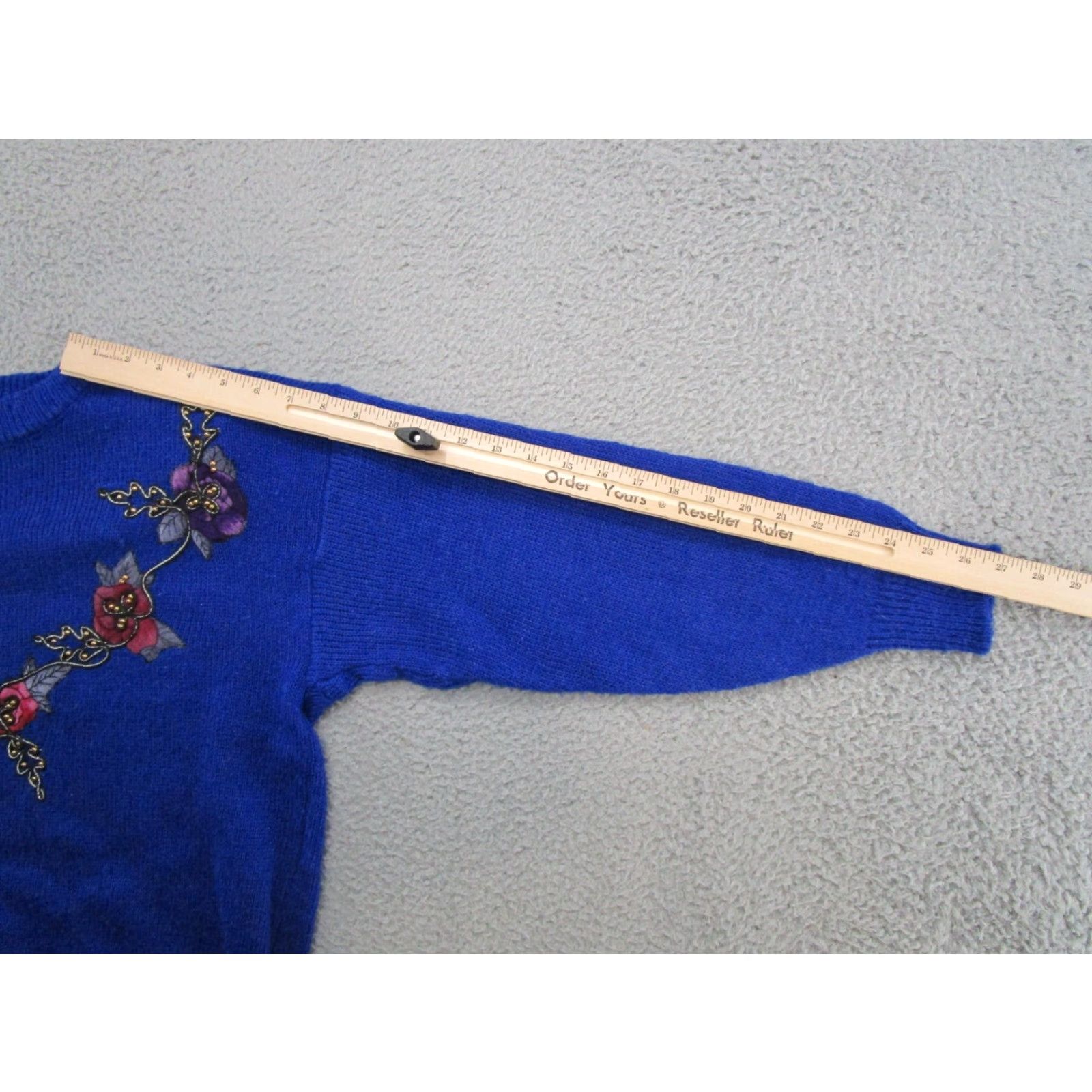 Vintage VINTAGE 80s Dana Scott Pullover Sweater Women's Large Blue Size L / US 10 / IT 46 - 7 Thumbnail