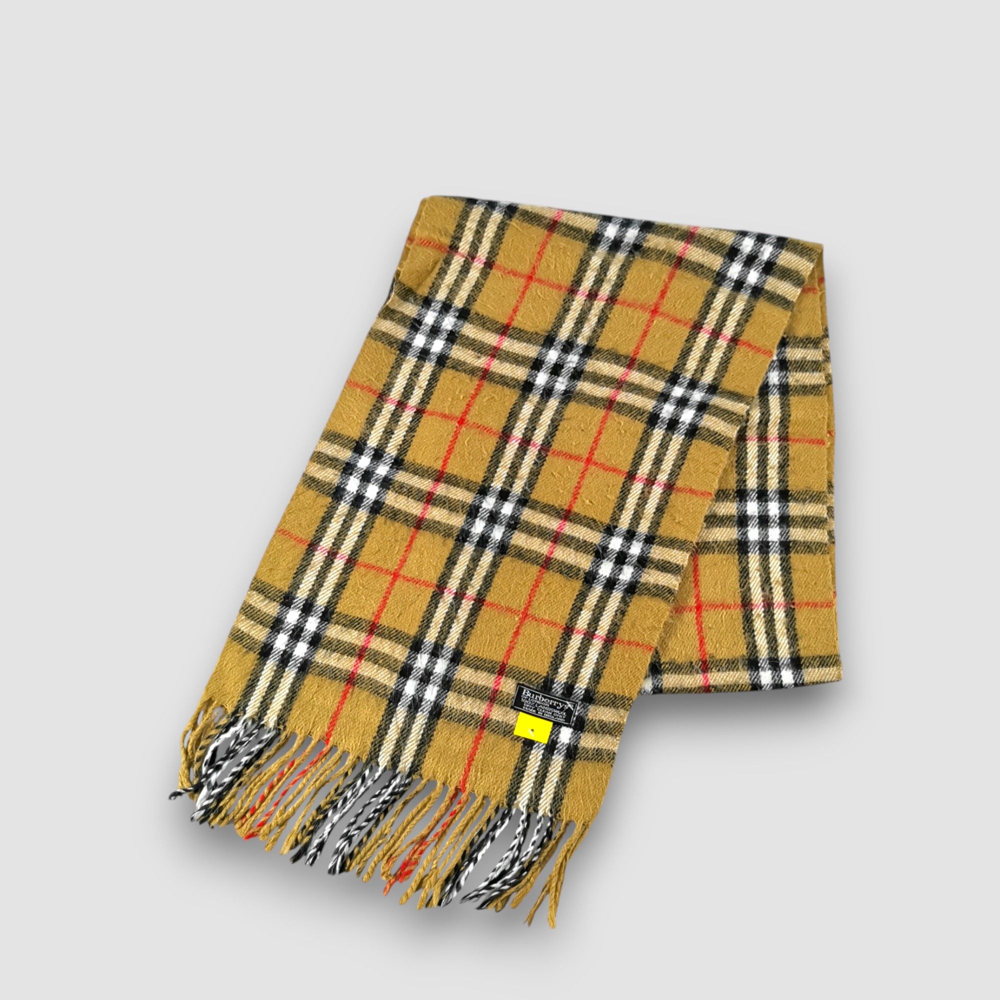 Burberry Vintage Burberry Scarf Muffler Wool Fringe Winter Scarves Size ONE SIZE - 1 Thumbnail