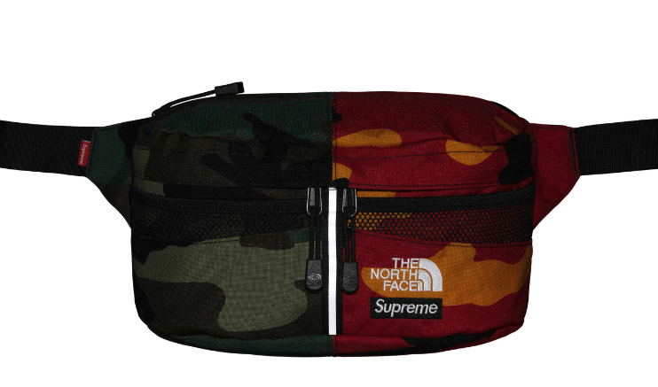 Supreme × The North Face Supreme The North Face Split Waist Bag Camo Red Yellow Green Size ONE SIZE - 2 Thumbnail