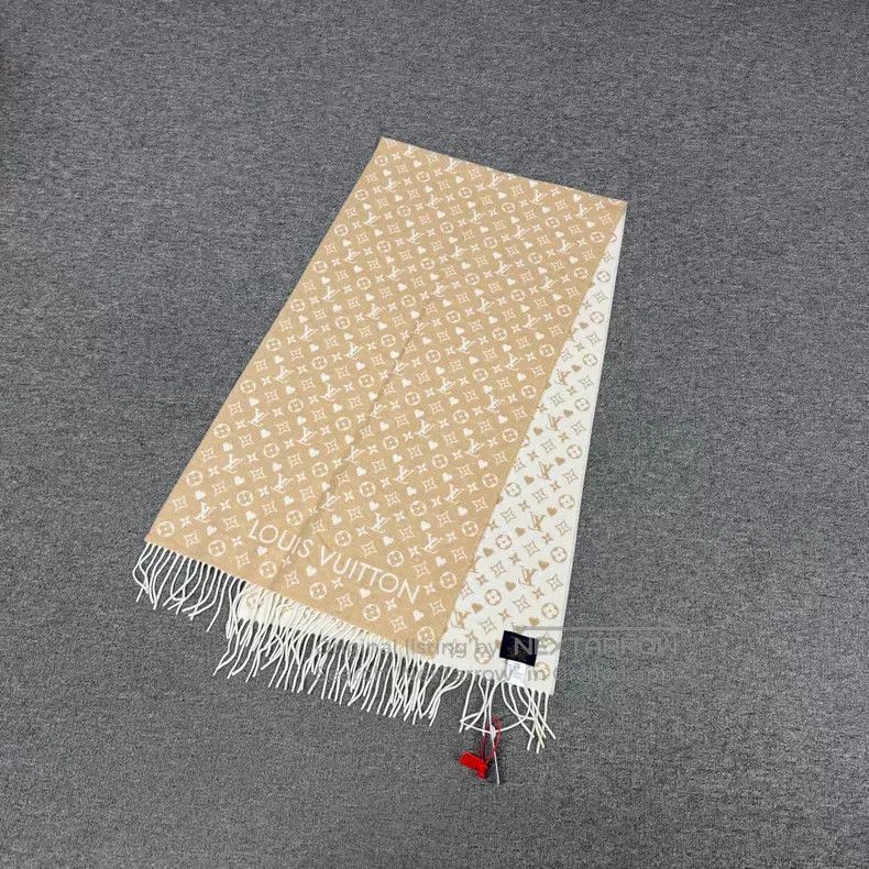 Louis Vuitton Louis Vuitton Cashmere full print presbyopic tassel double Size ONE SIZE - 1 Thumbnail
