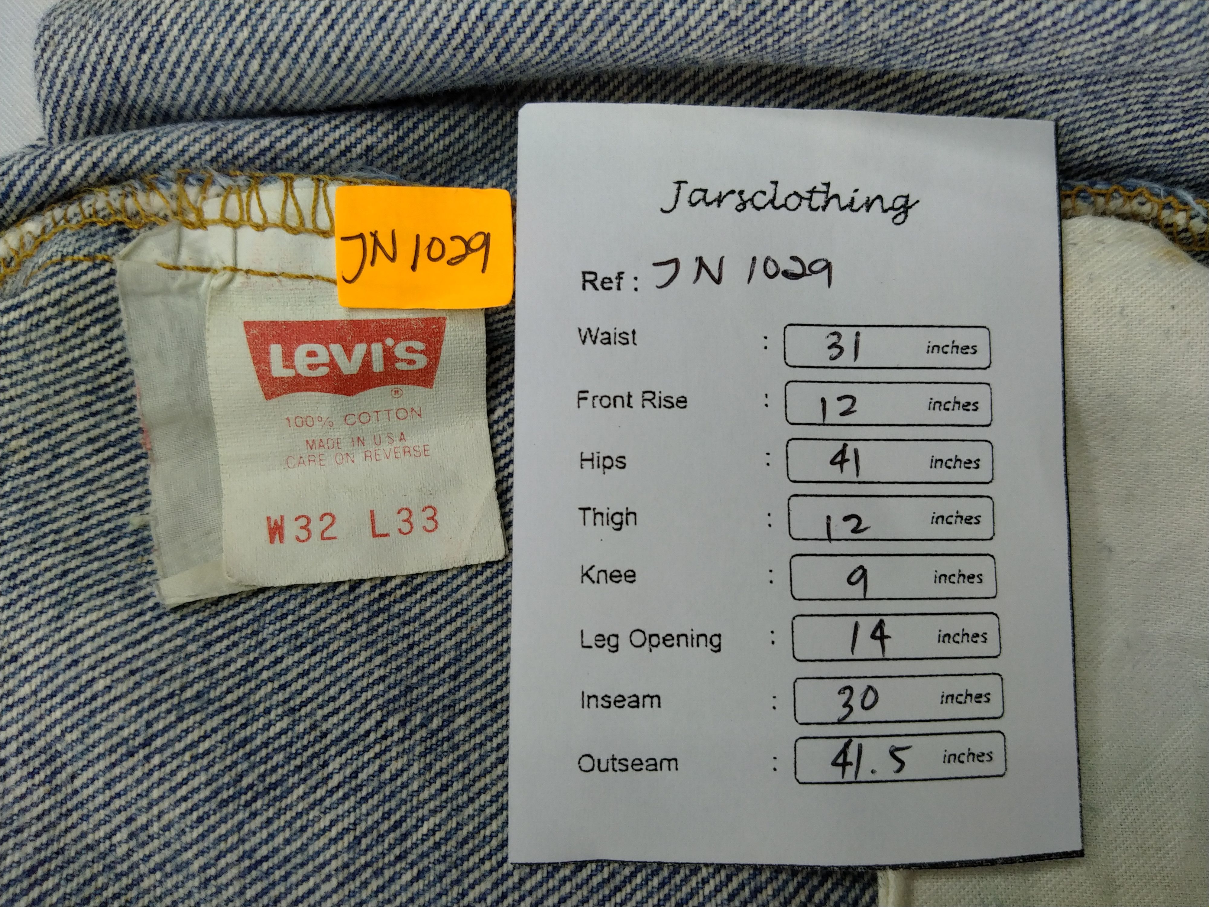 Levi's 90s Faded Blue Vintage Levi's 510 USA 31x30 Denim -JN1029 Size US 31 - 8 Thumbnail