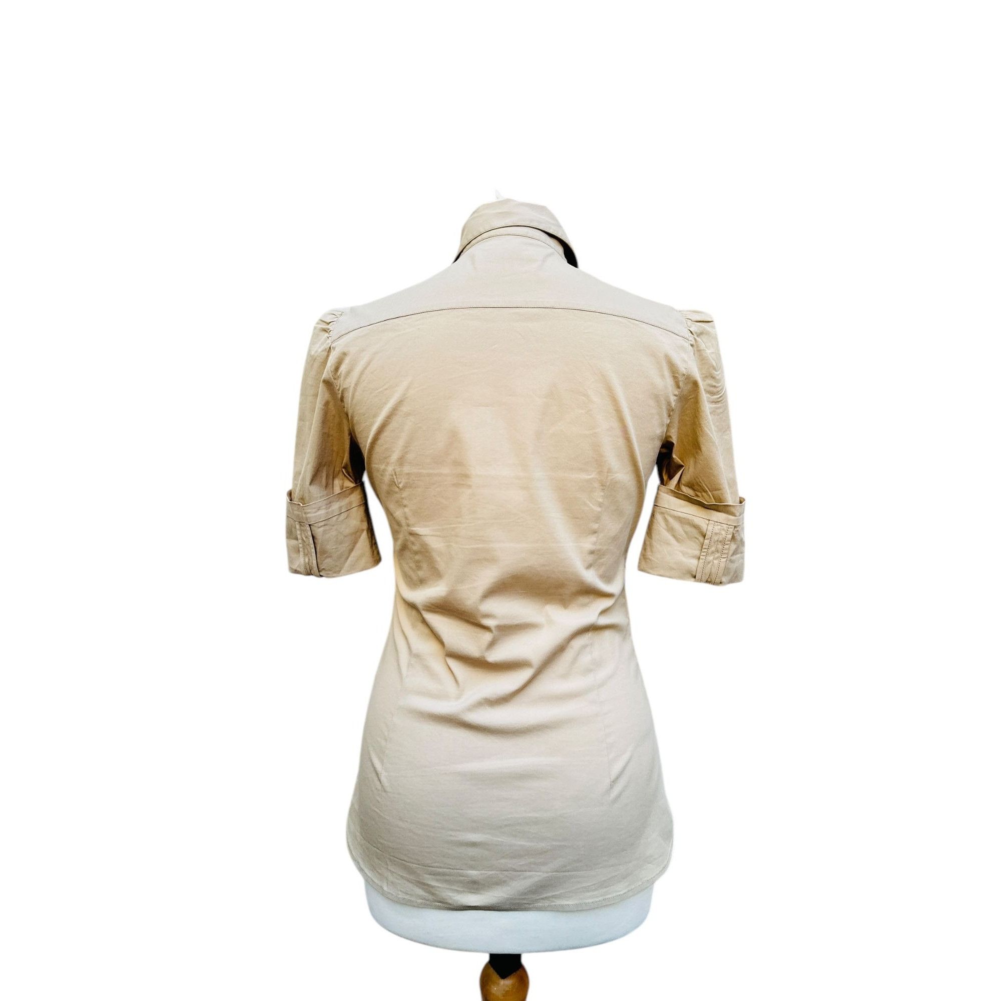 Prada Beige Short Sleeves Shirt Size XS / US 0-2 / IT 36-38 - 4 Thumbnail
