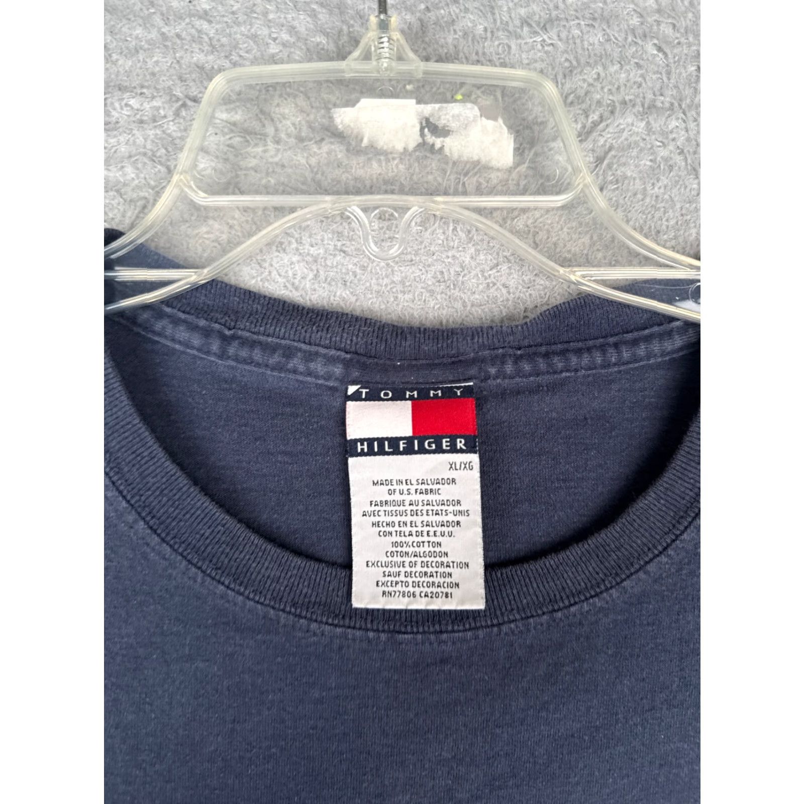 Tommy Hilfiger Tommy Hilfiger Shirt Adult XL Blue Cotton Long Sleeve Crew Neck Logo T-Shirt Men American Size US XL / EU 56 / 4 - 7 Thumbnail