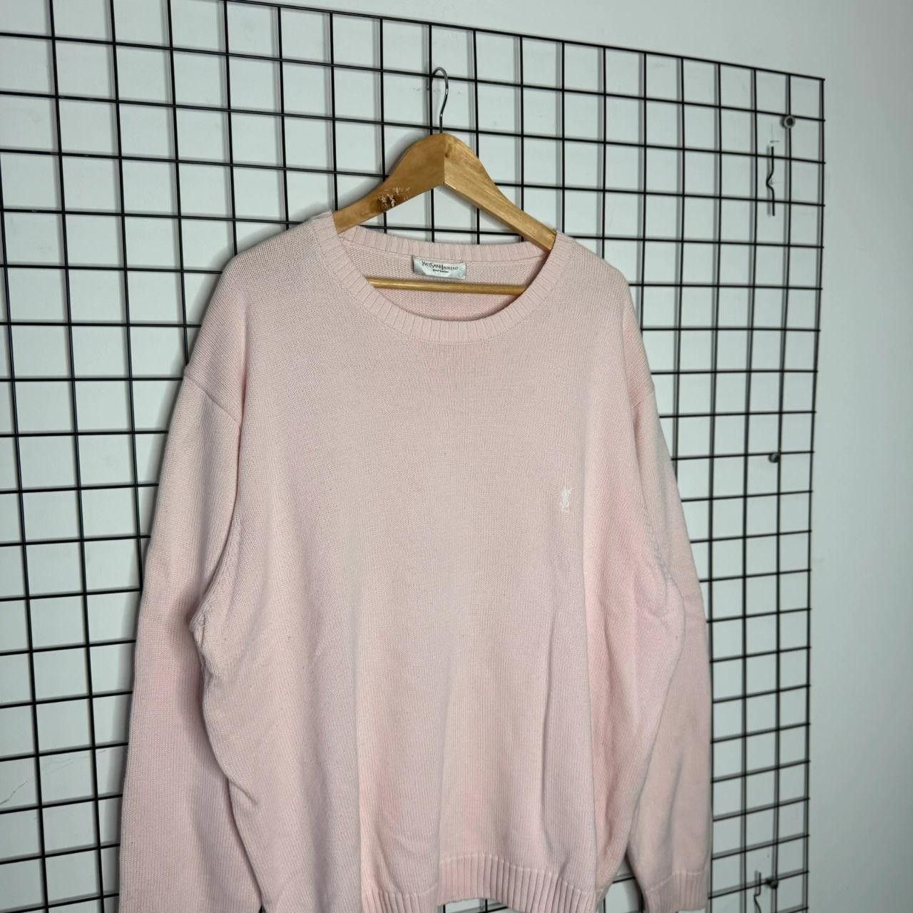 Yves Saint Laurent Yves Saint Laurent Heavy Knitted Jumper Ash Pink 90s Size US XL / EU 56 / 4 - 3 Thumbnail