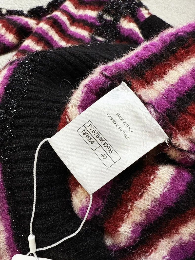 Chanel Chanel Purple Striped Knit Cardigan Coat Size M / US 6-8 / IT 42-44 - 7 Thumbnail